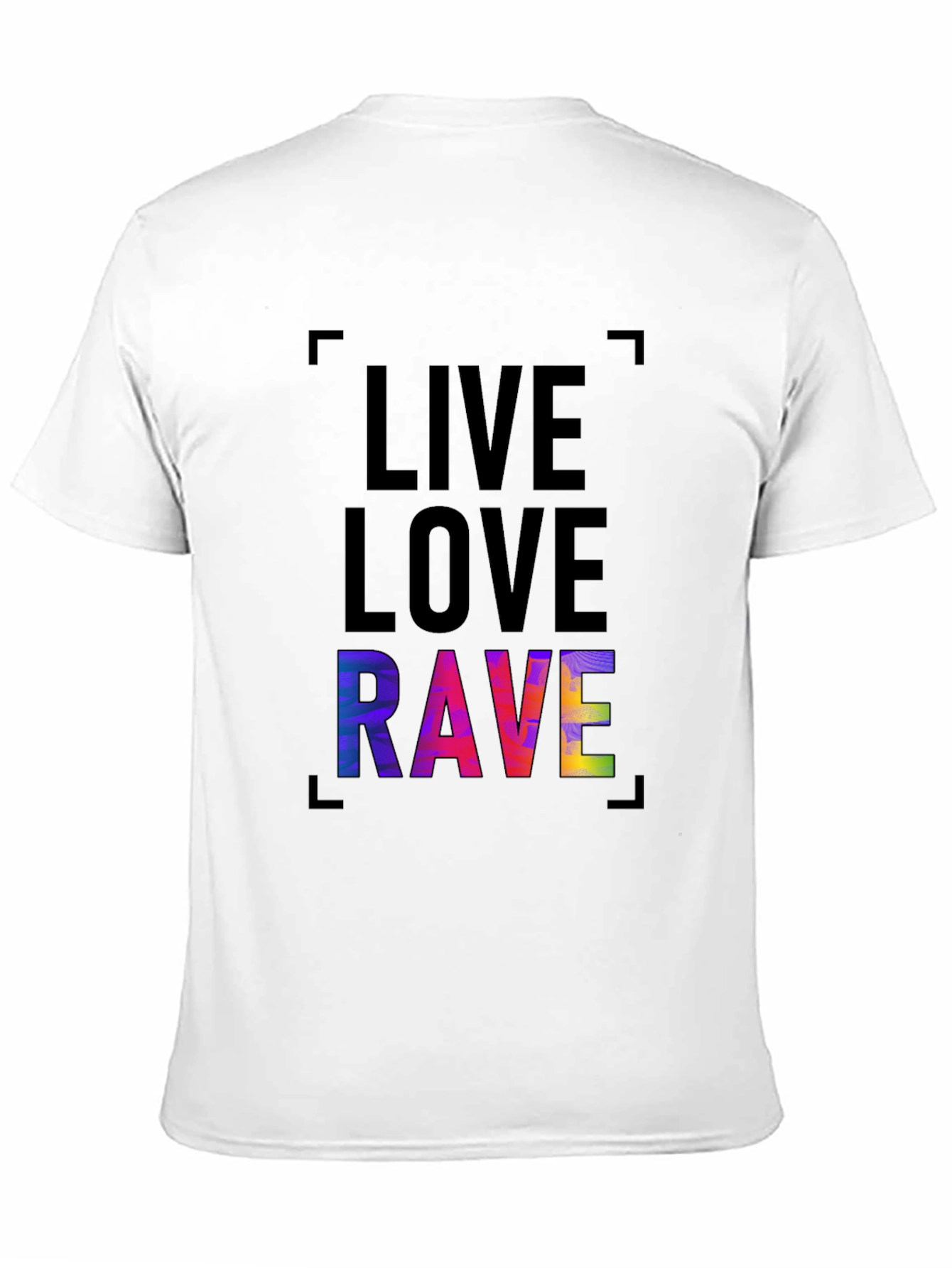 Black Live Love Rave Graphic Tee - Trendy Black T-Shirt view 11