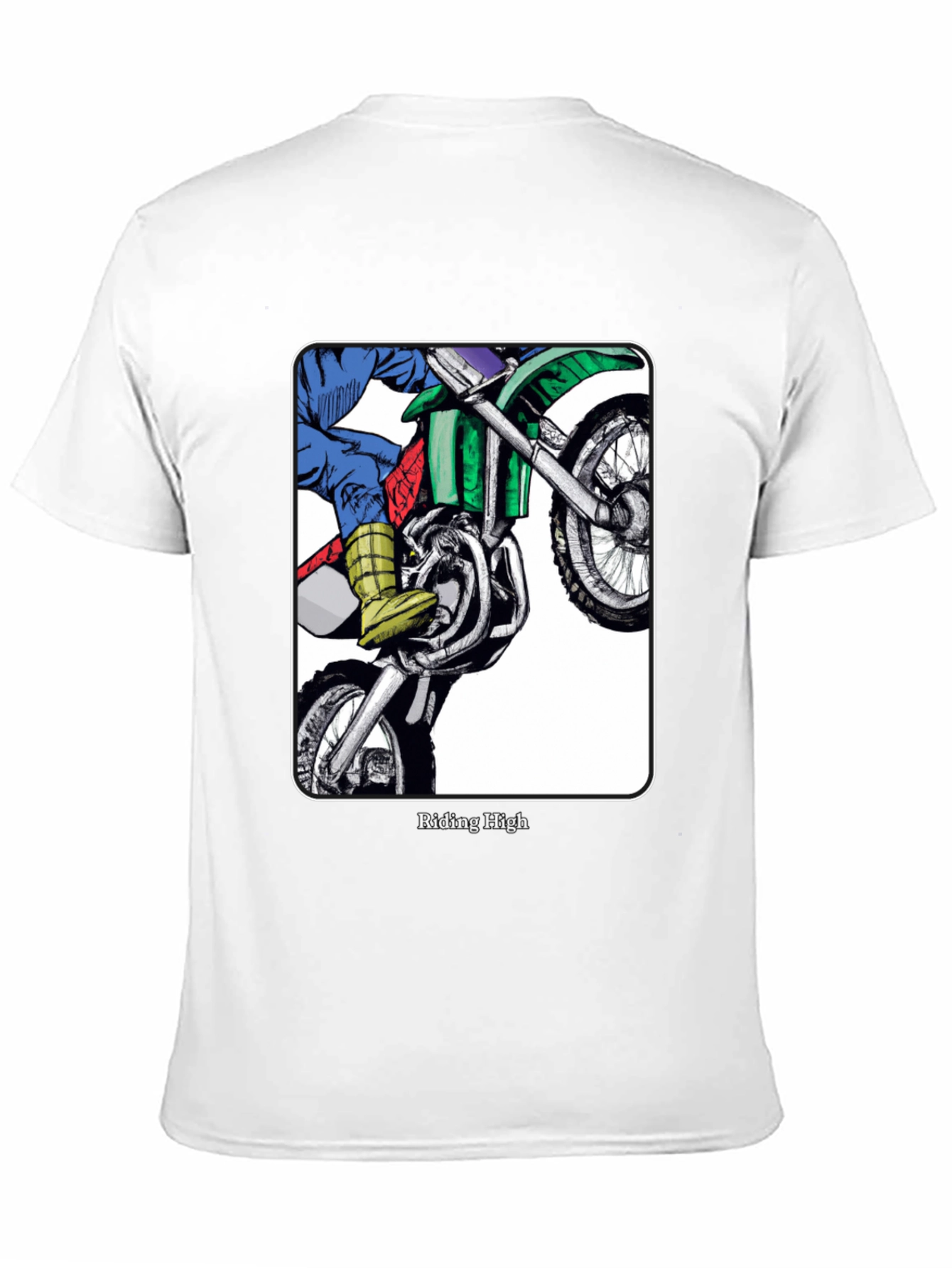 Black Riding High Motorcycle Graphic Tee - Black view 11