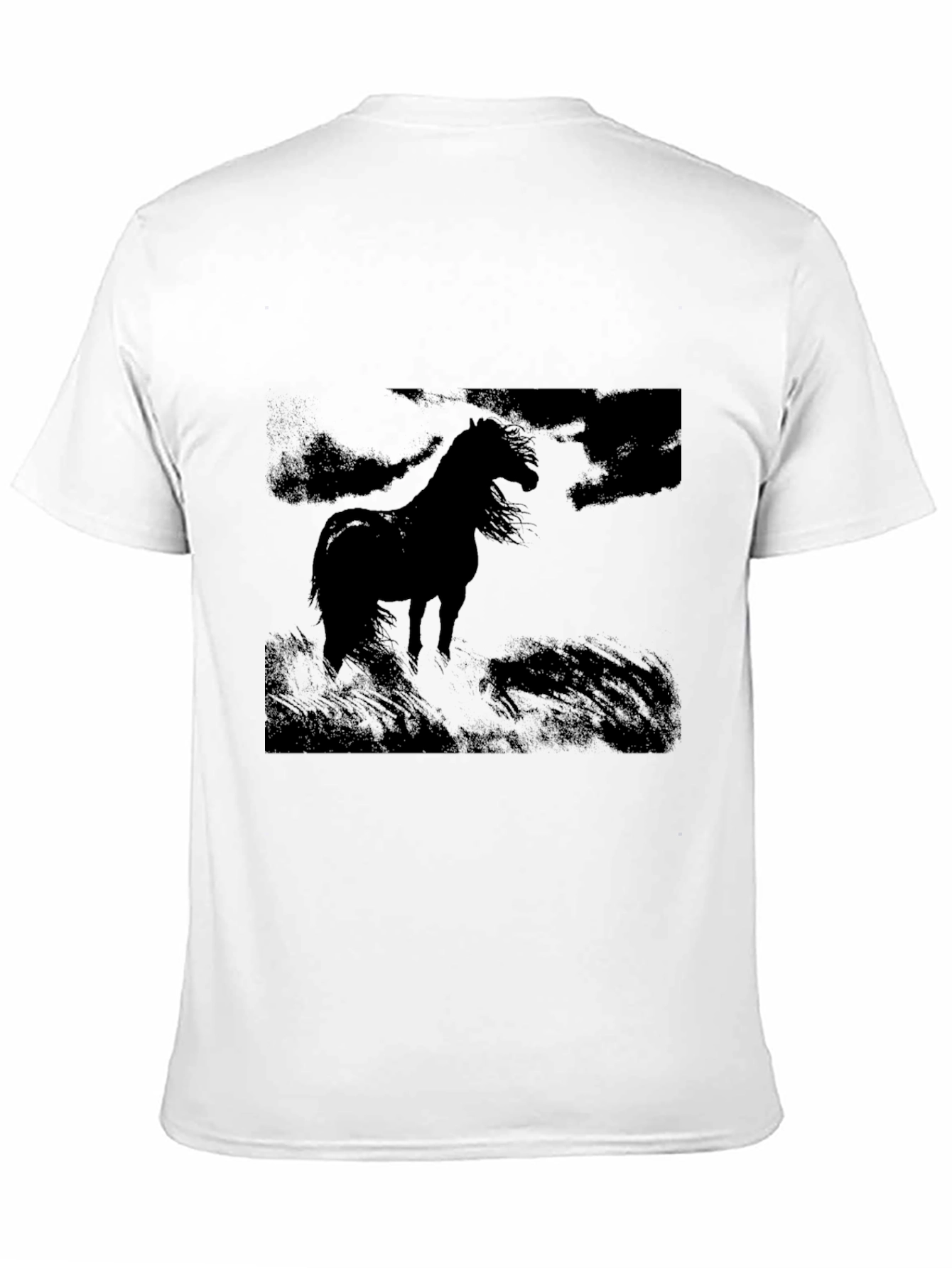 Black Black Horse Graphic Tee - Men's Stylish Casual Top view 11