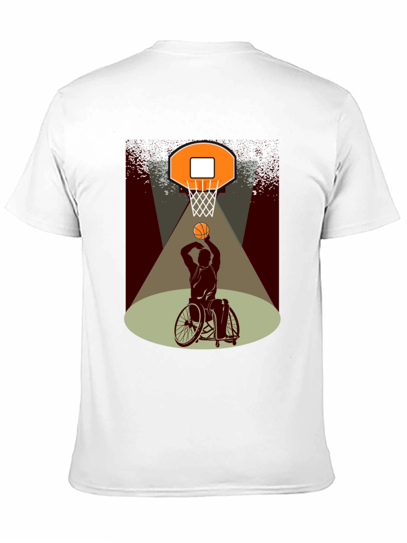 Black Wheelchair Basketball Graphic T-Shirt view 11