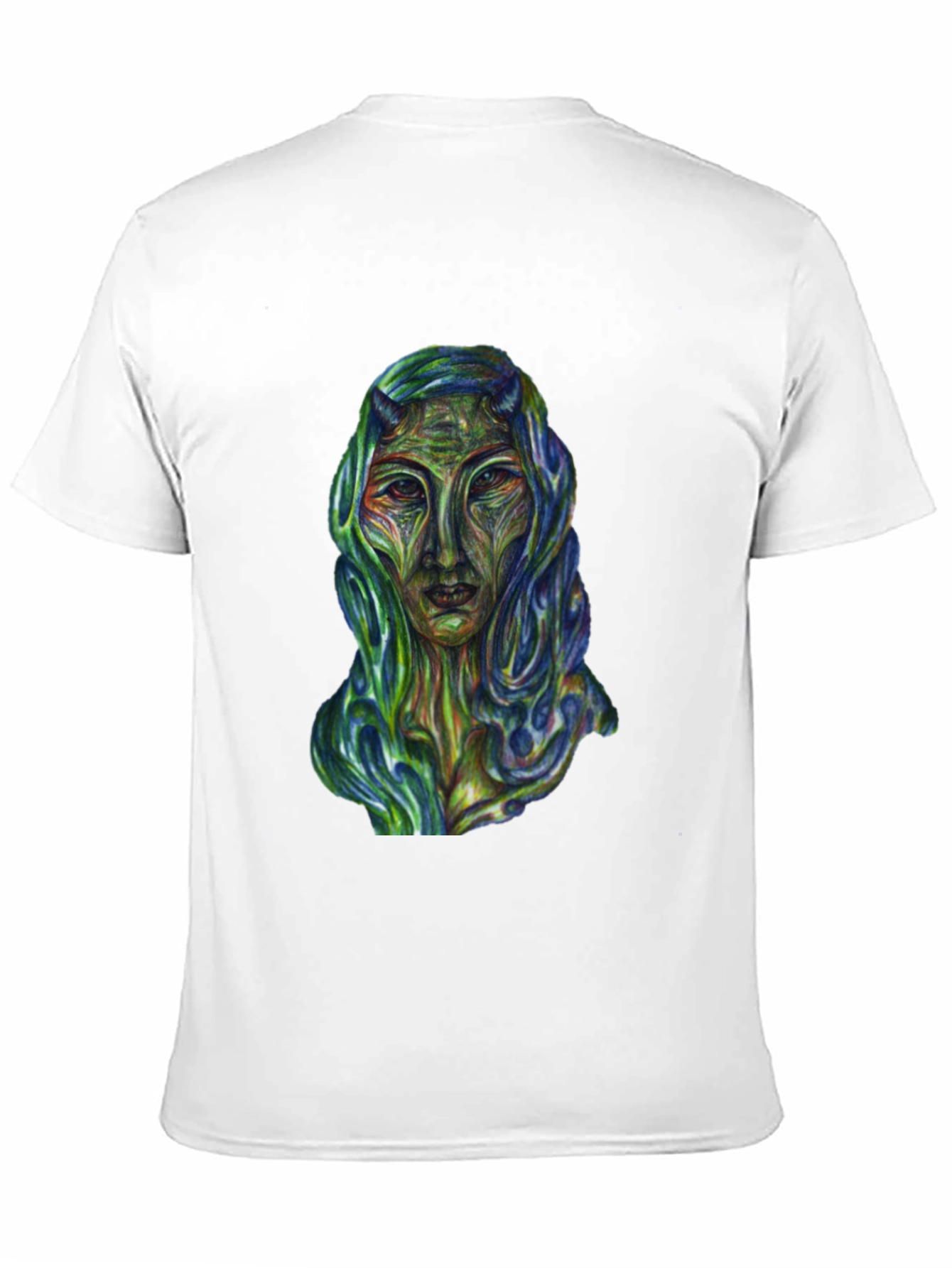 Black Surreal Alien Art Graphic T-Shirt - Black view 11