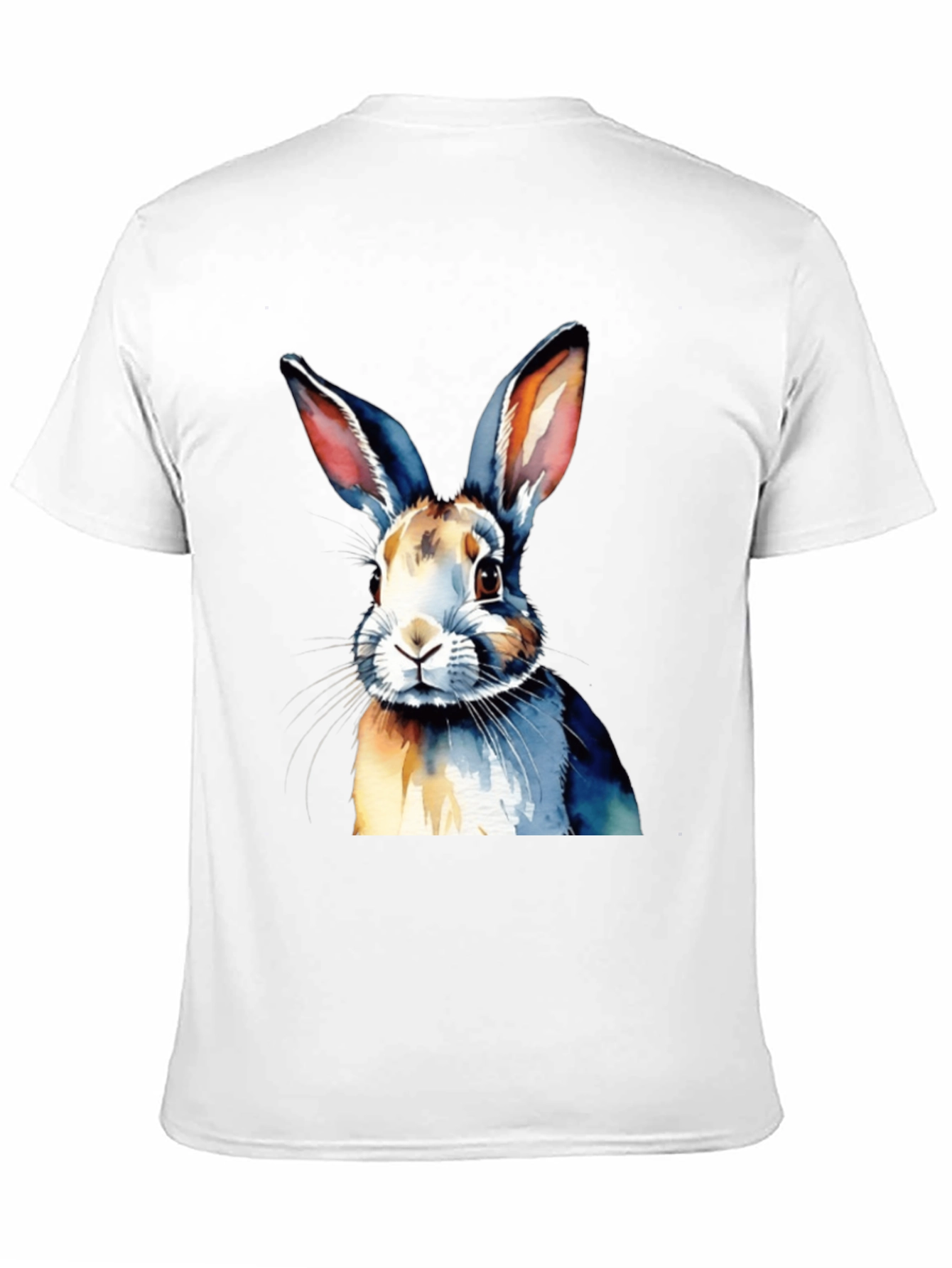 Black Watercolor Rabbit Graphic Tee view 11