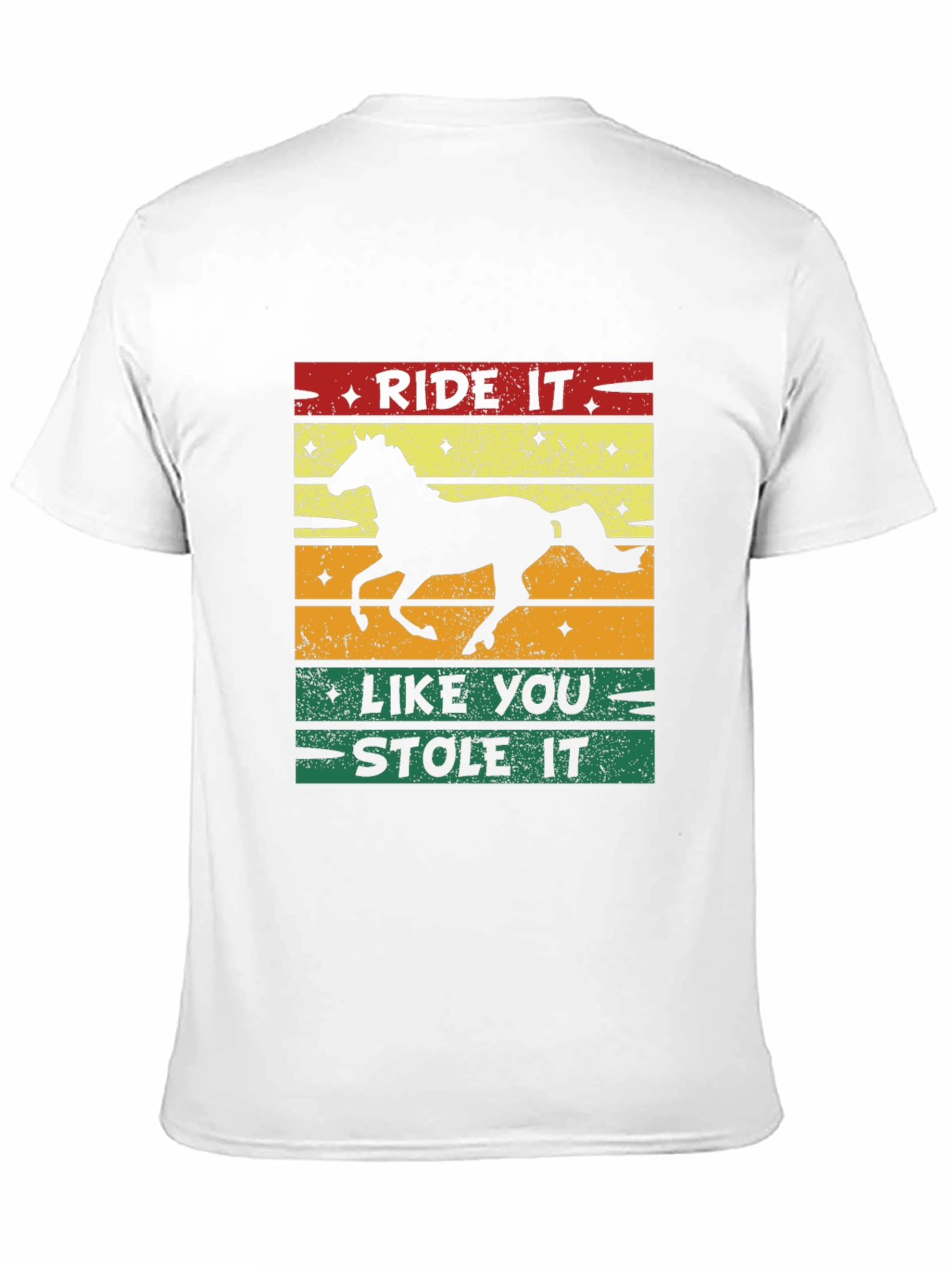 Black Ride It Like You Stole It Horse Graphic T-Shirt view 11
