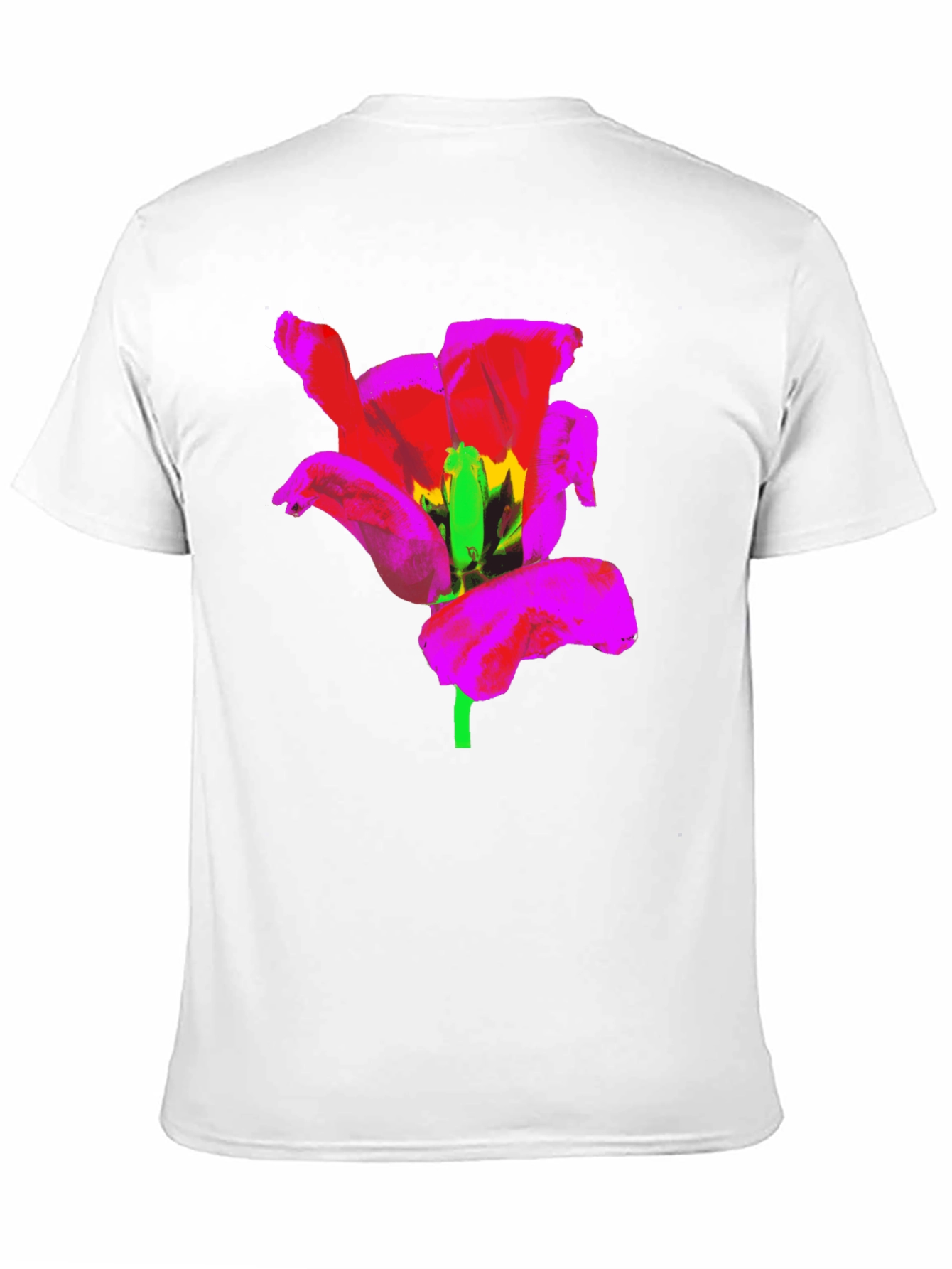 Black Bold Flower Graphic Black T-Shirt view 11