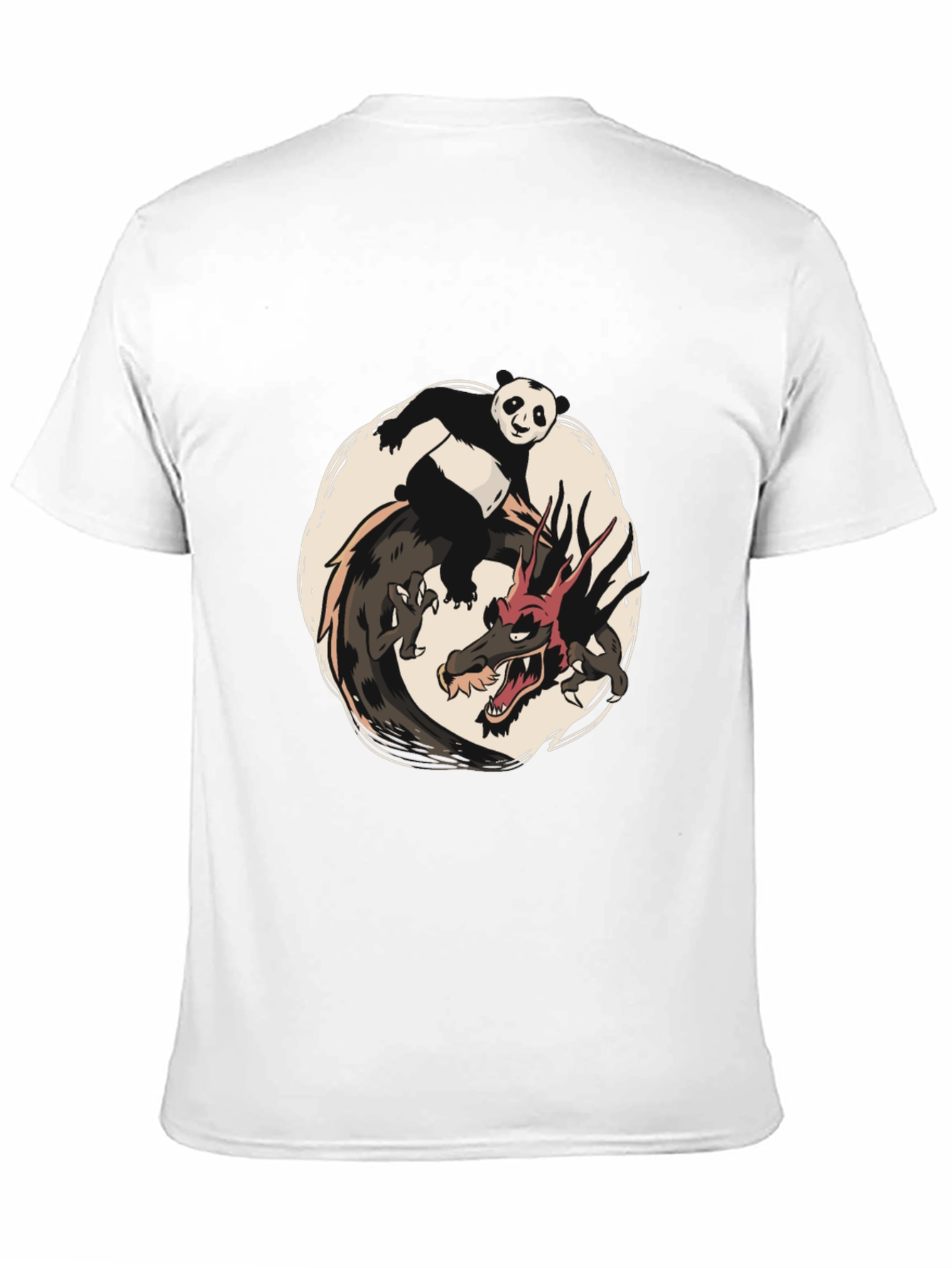 Black Panda and Dragon Graphic Tee - Unique Design view 11