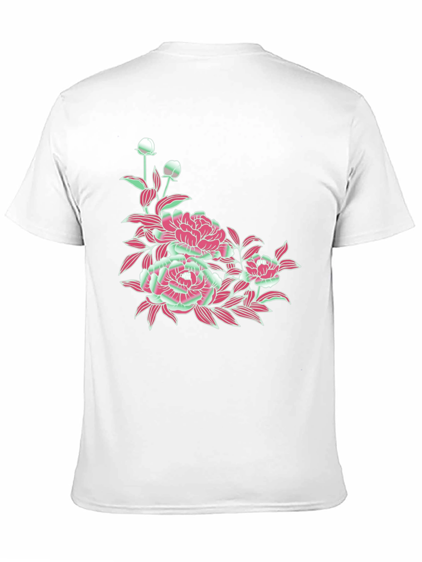 Black Floral Graphic Print Black T-Shirt view 11