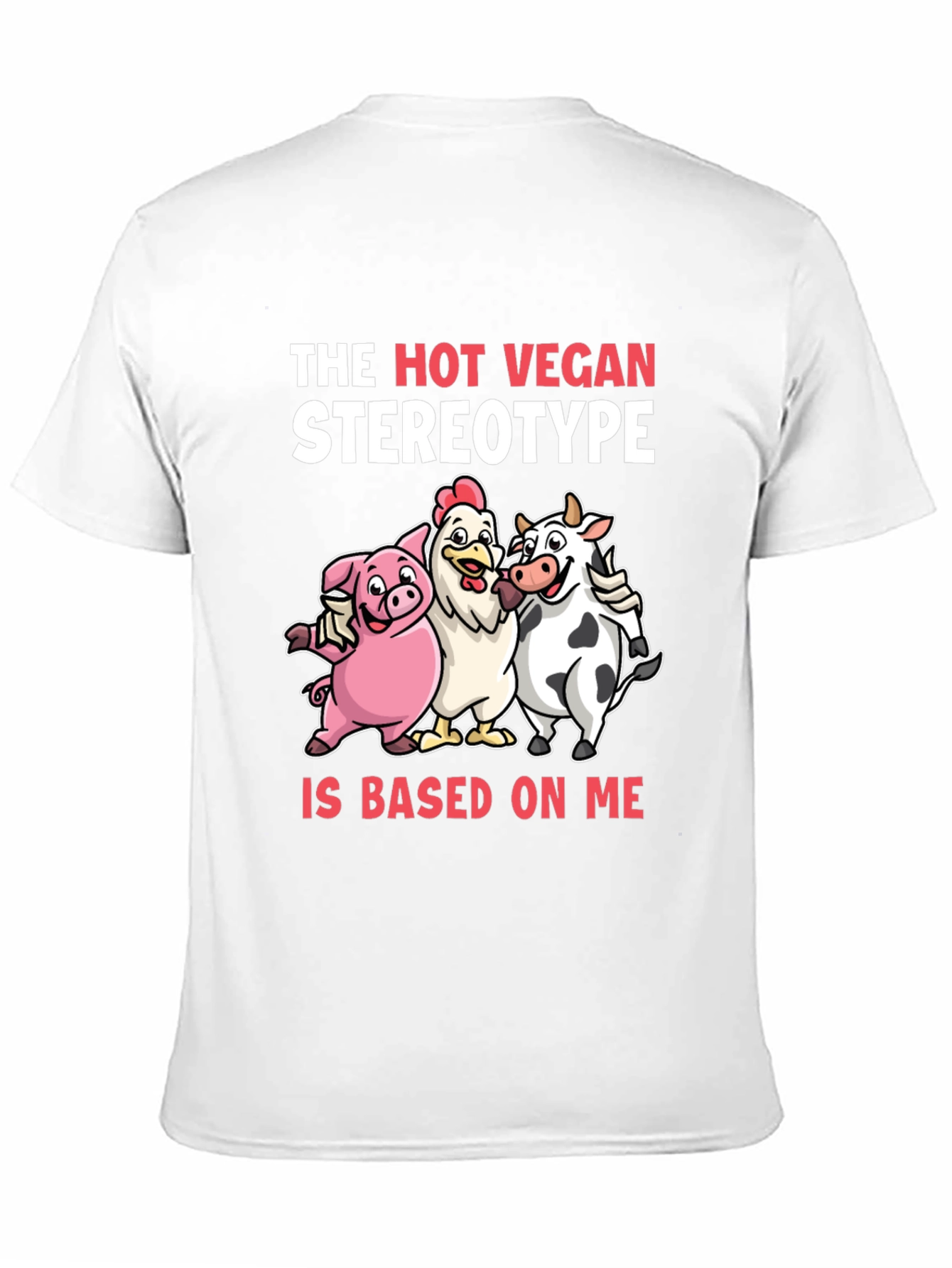 Black The Hot Vegan Stereotype Graphic T-Shirt view 11