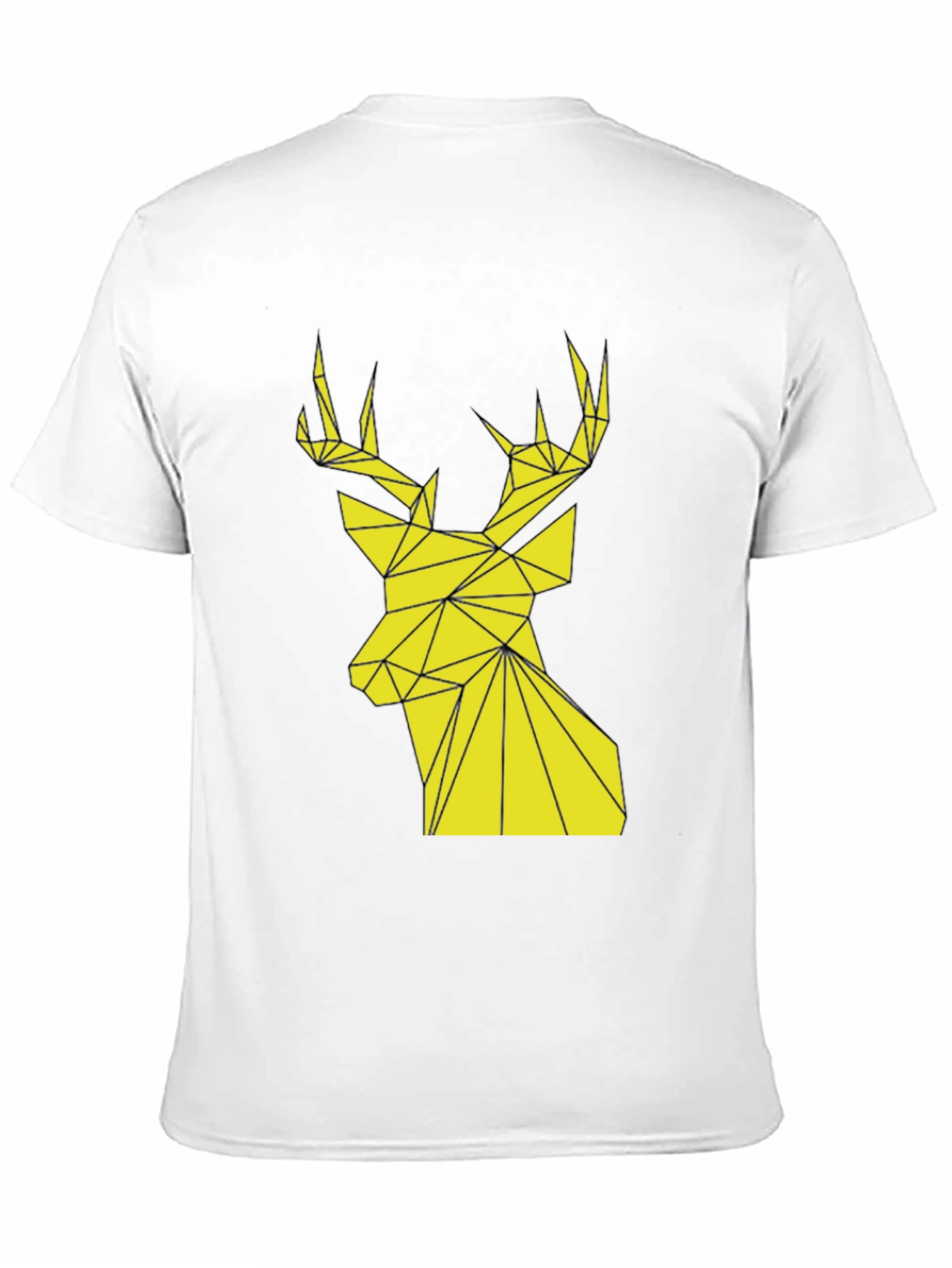 Black Geometric Deer Graphic Tee - Modern Style view 11