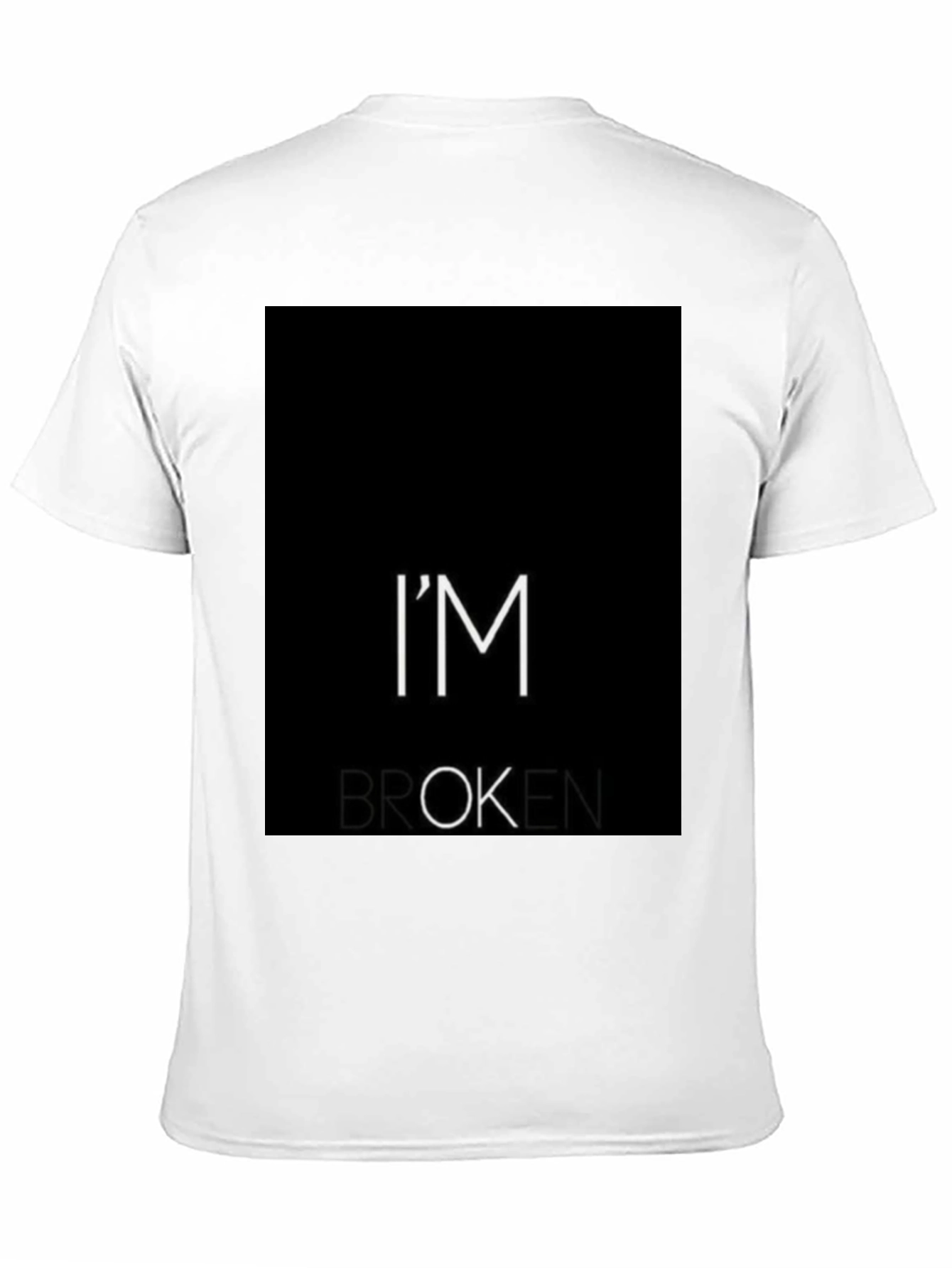 Black I'm Broken T-Shirt - Black Graphic Tee view 11