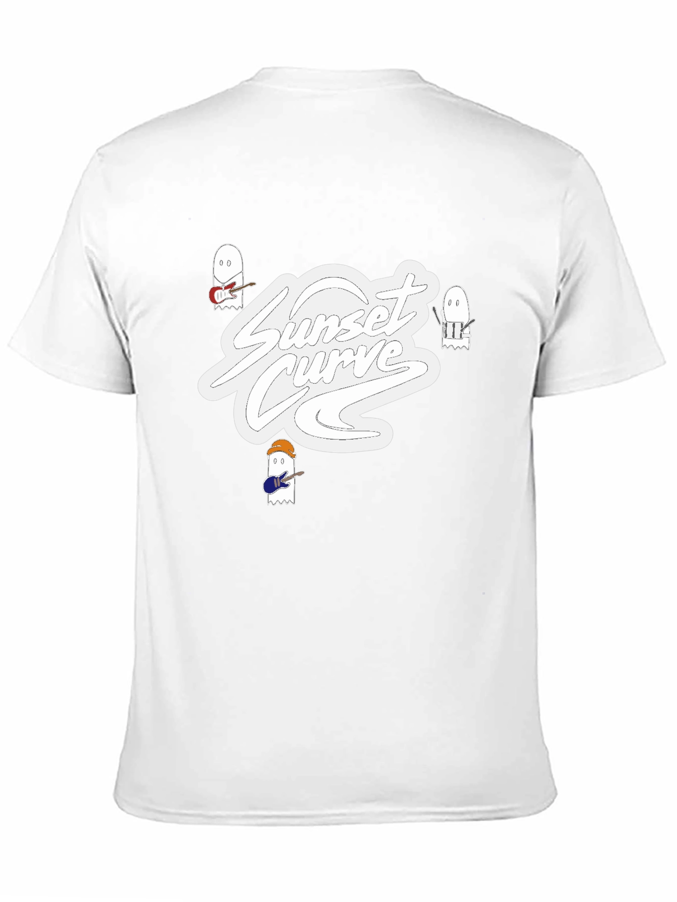 Sunset Curve Band T-Shirt - Ghostly Musical Style - 11