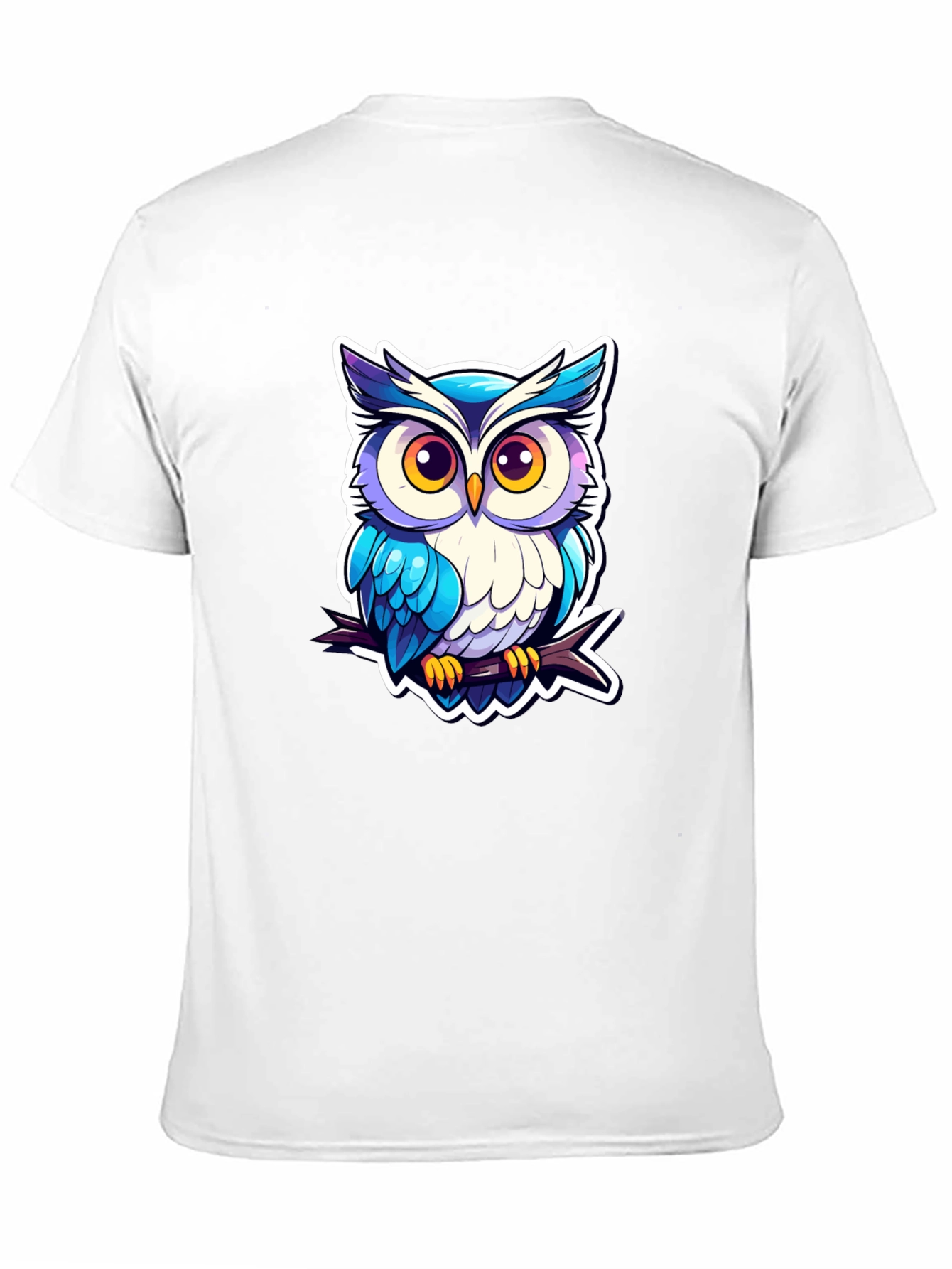 Black Cool Owl Graphic Tee - Unique Design! view 11