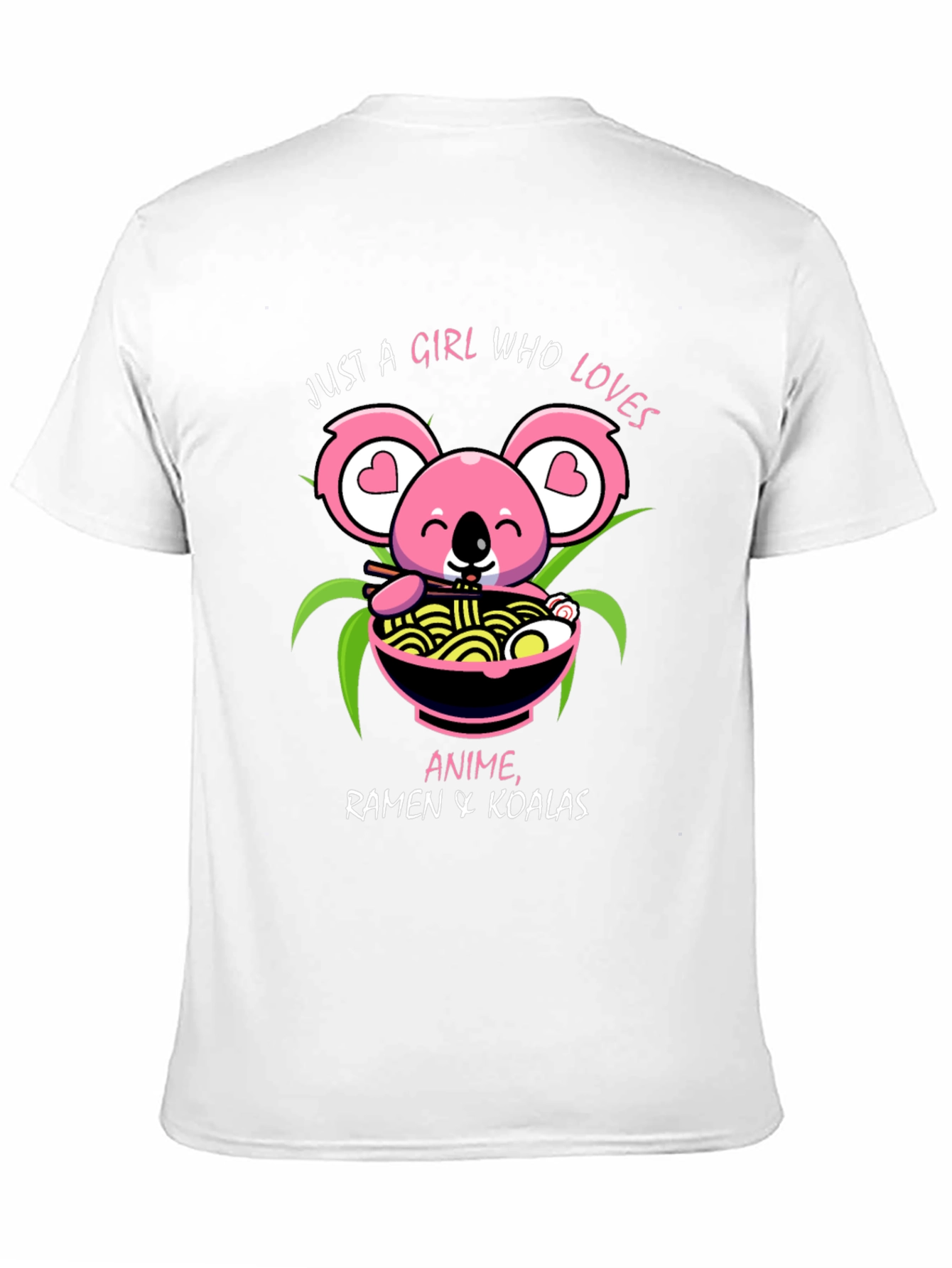 Black Anime Ramen Koala T-Shirt view 11