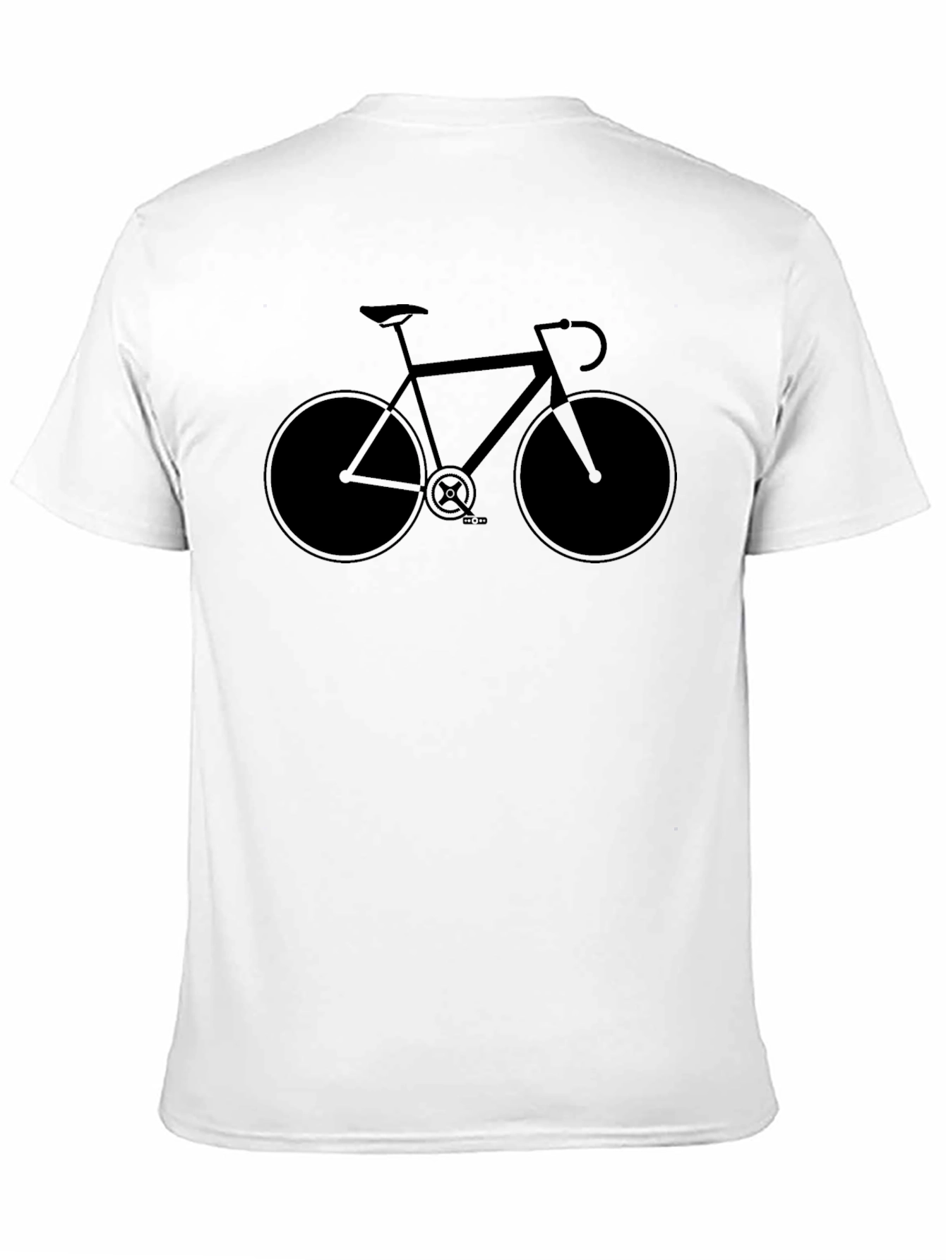 Black Men's Black Bicycle Graphic T-Shirt view 11