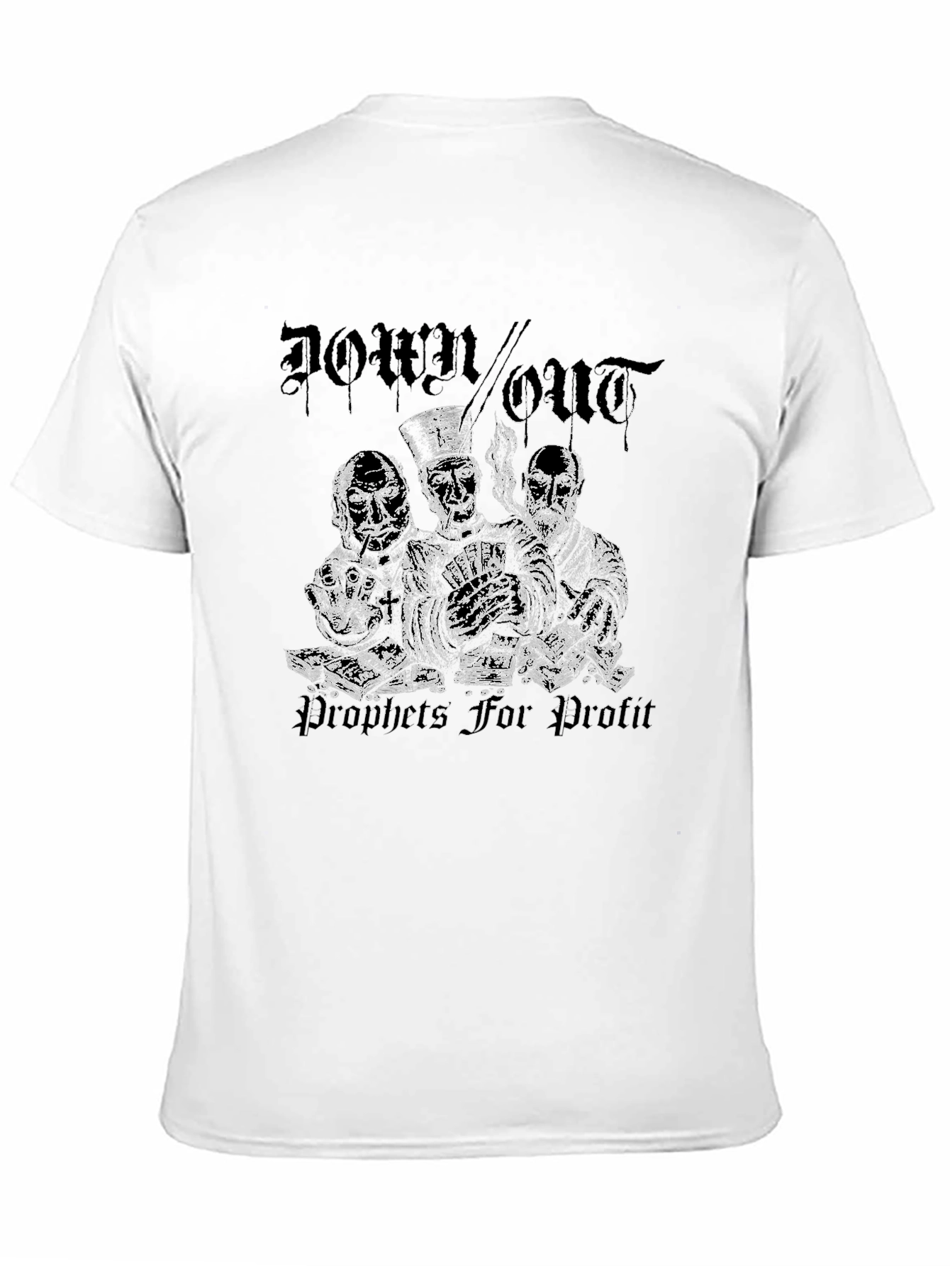 Black Down Out Band Graphic Tee view 11