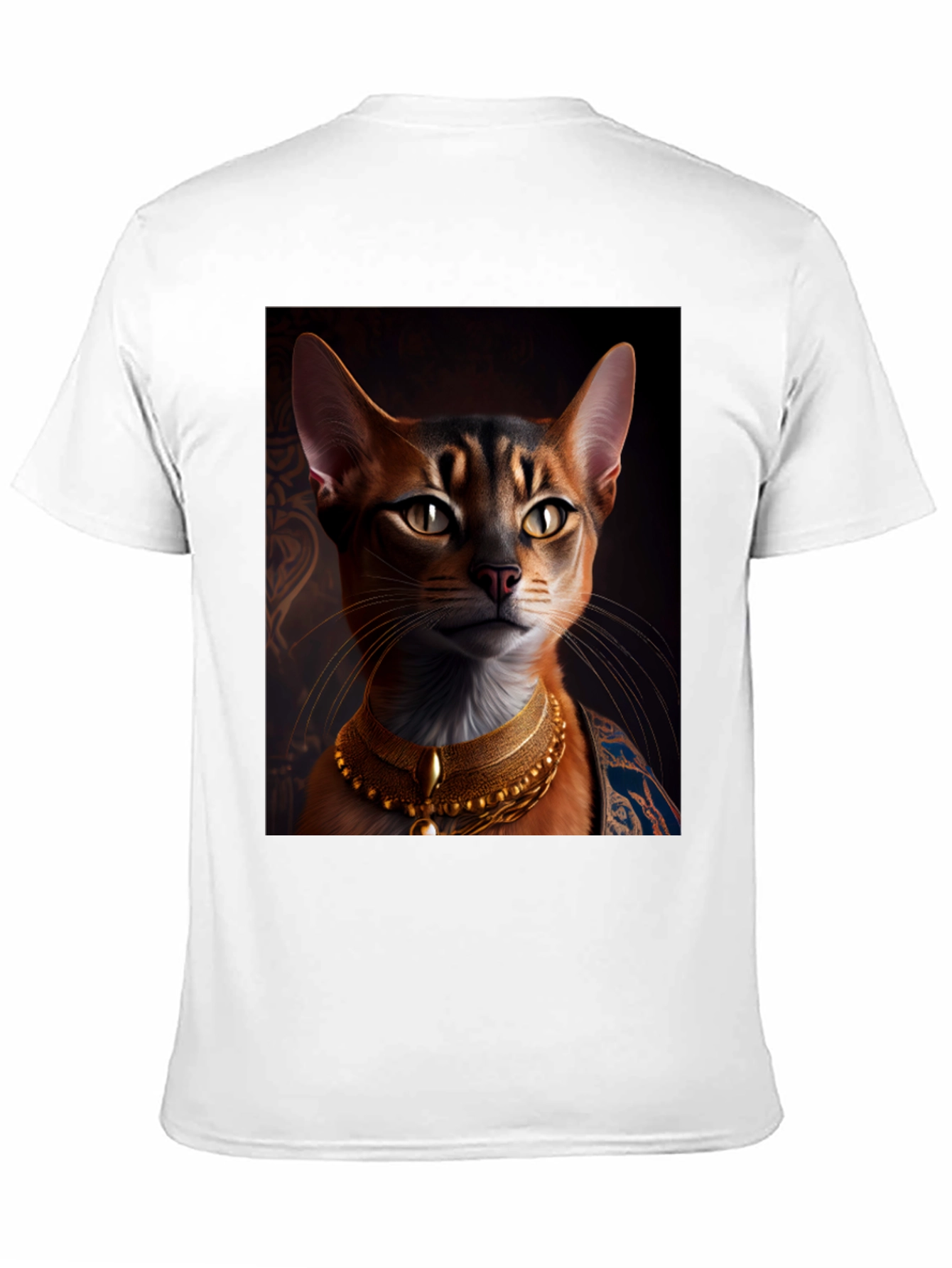 Black Royal Cat Graphic Tee - Black Cotton T-Shirt view 11