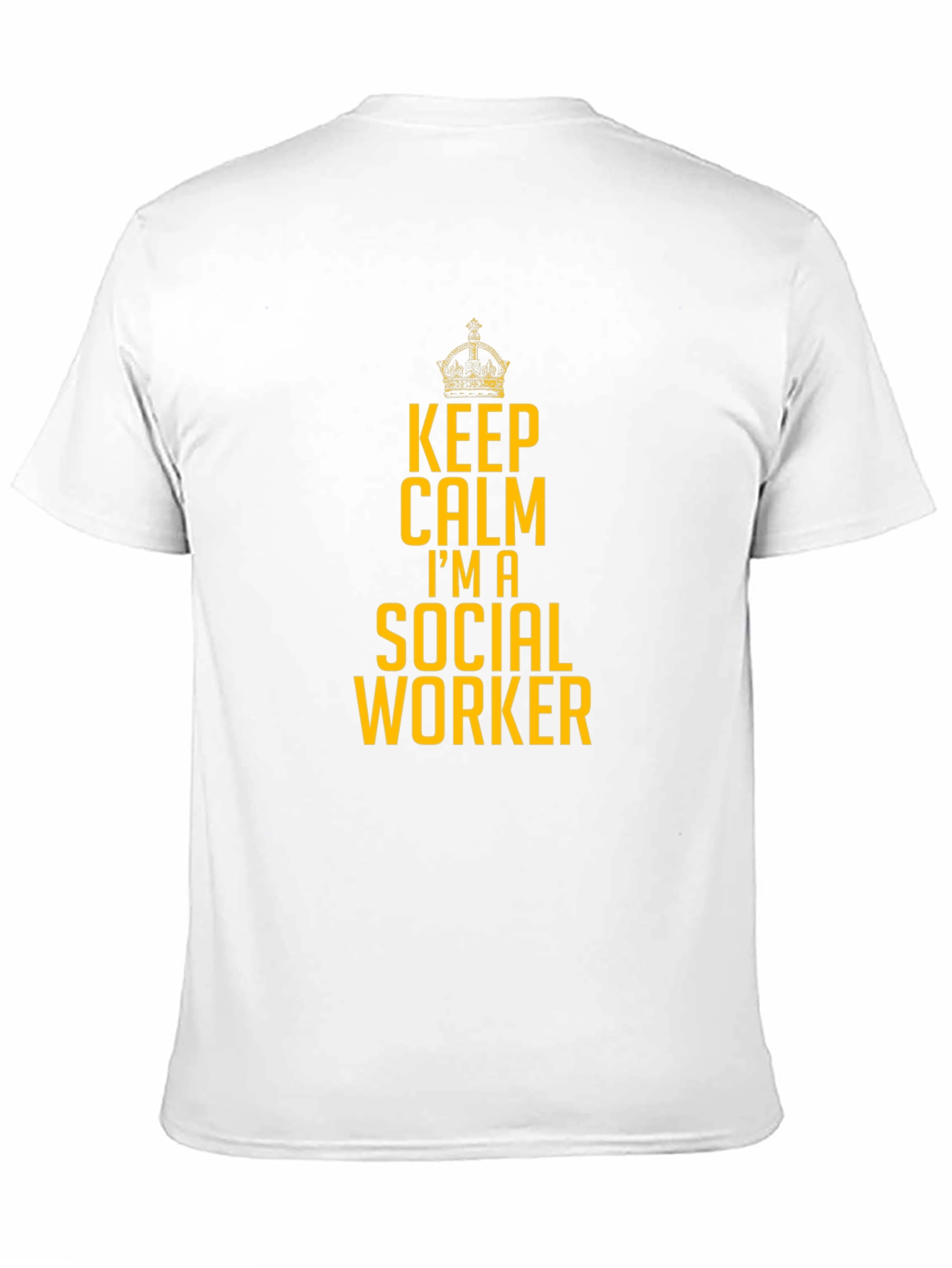 Black Keep Calm I'm a Social Worker Tee view 11