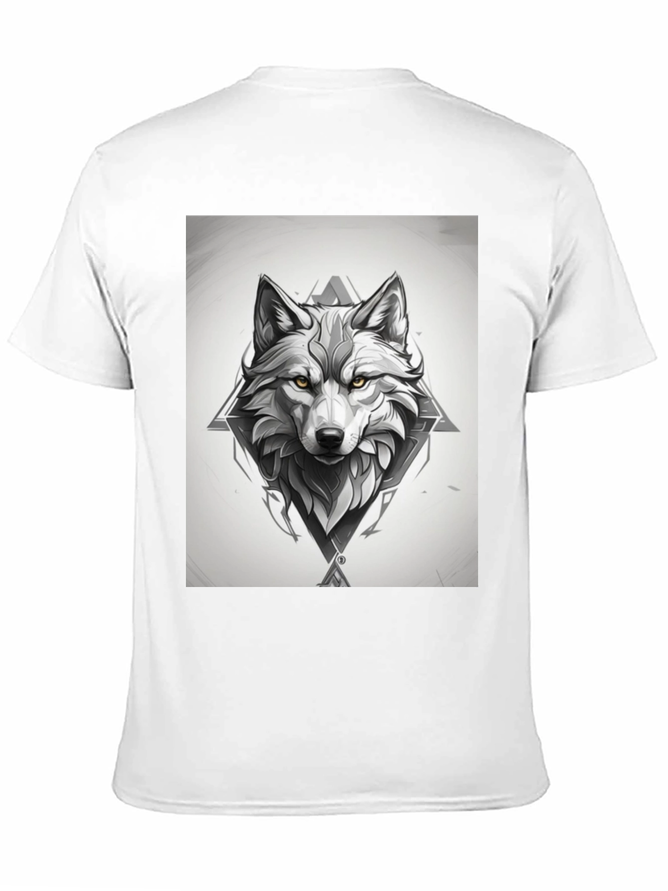 Black Wolf Graphic Print Black T-Shirt view 11