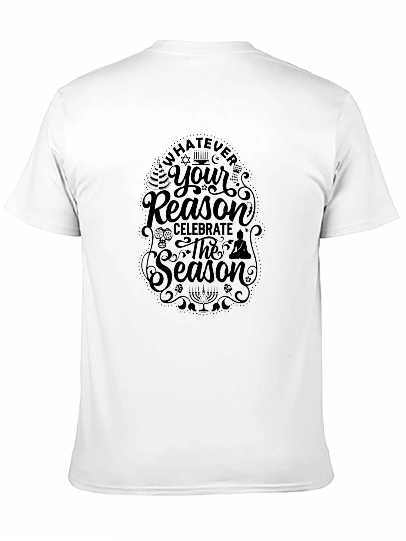 Black Celebrate the Season T-Shirt - Black view 11