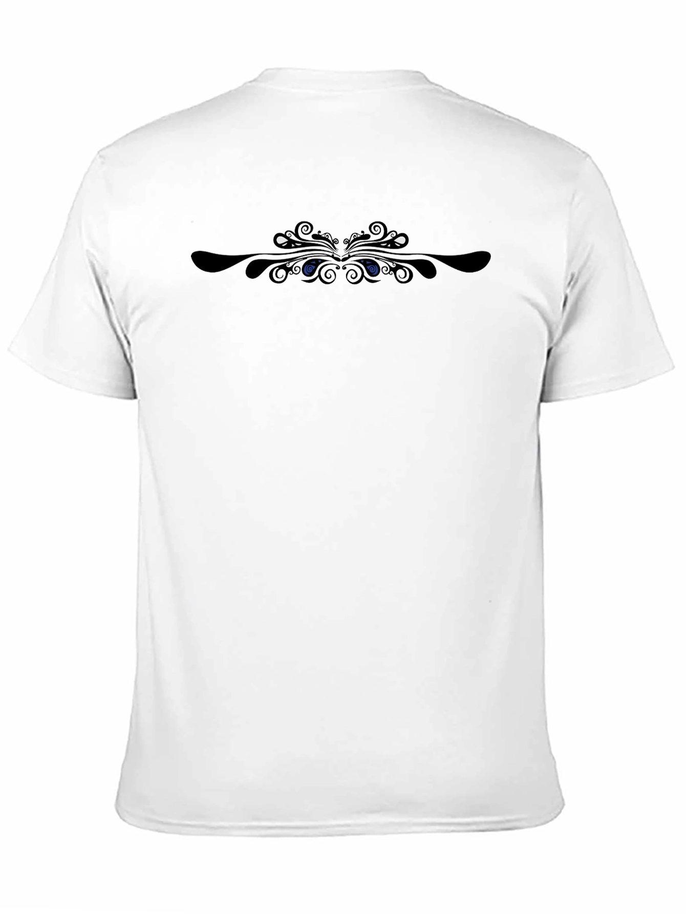 Modern Ornate Design Black T-Shirt - 11