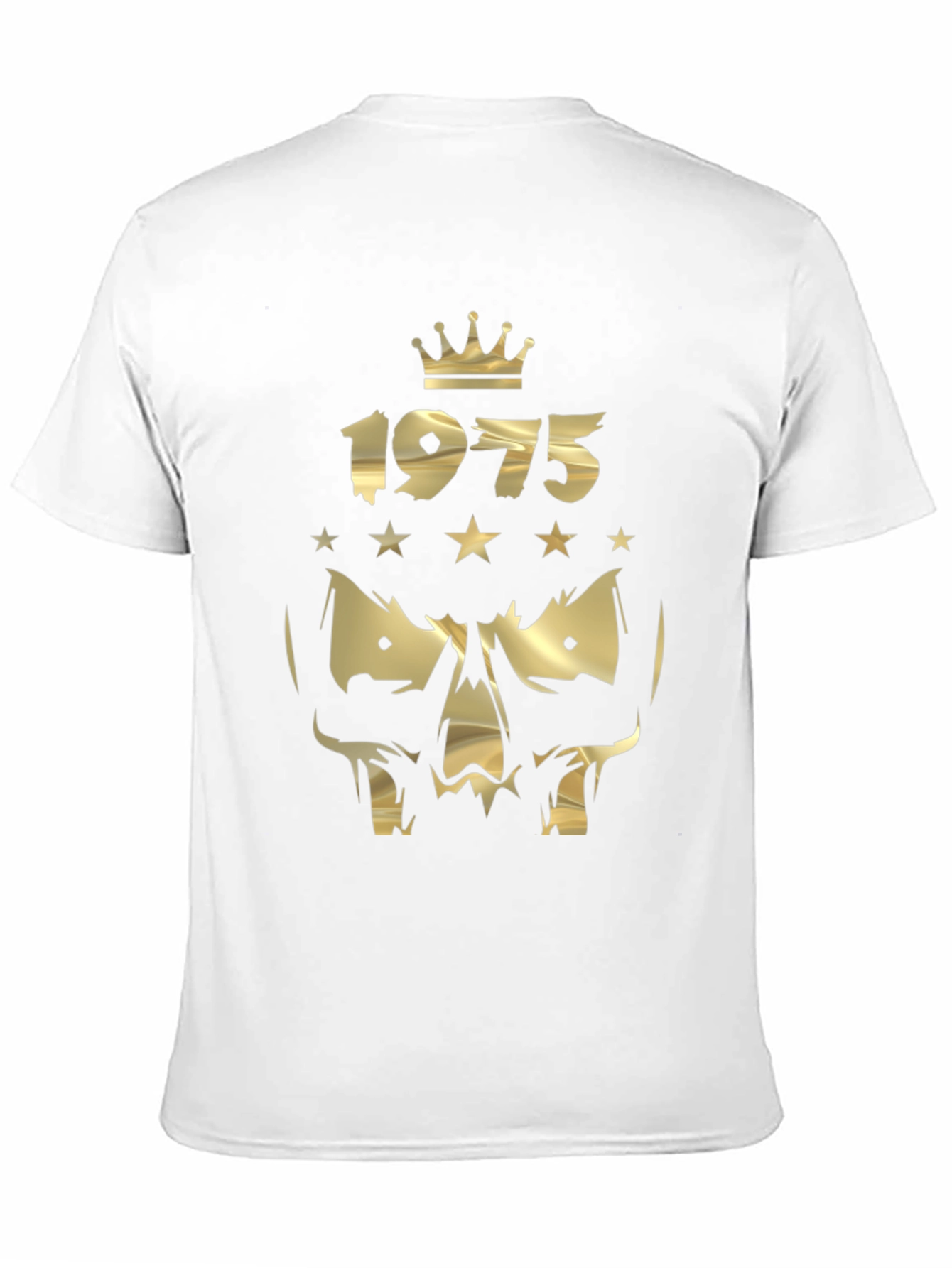 1975 Crown Skull Graphic Black T-Shirt - 11