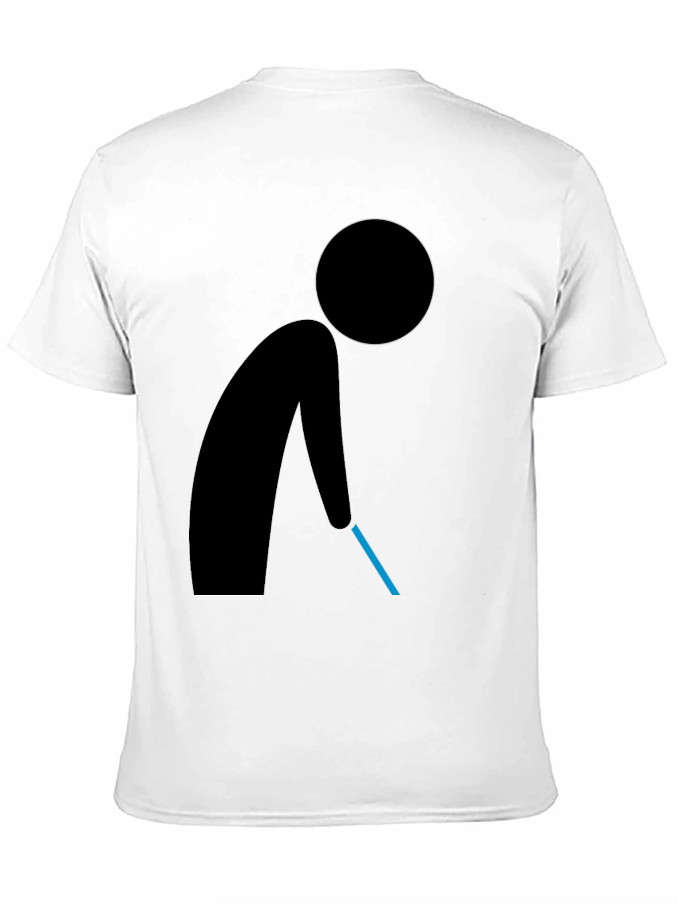 Black Abstract Minimalist Graphic Tee - Black Cotton Blend view 11