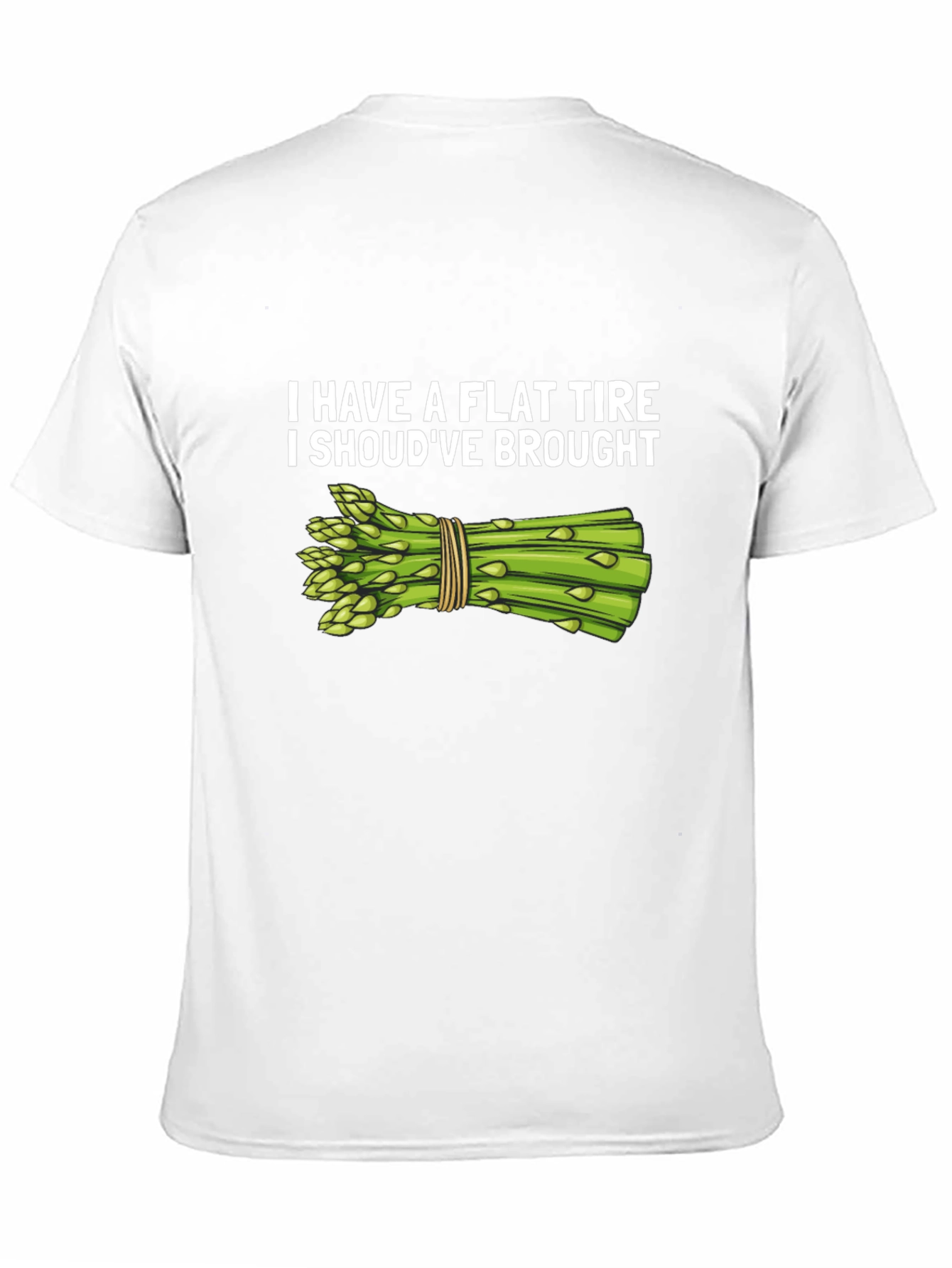 Black Flat Tire Asparagus Humor T-Shirt view 11