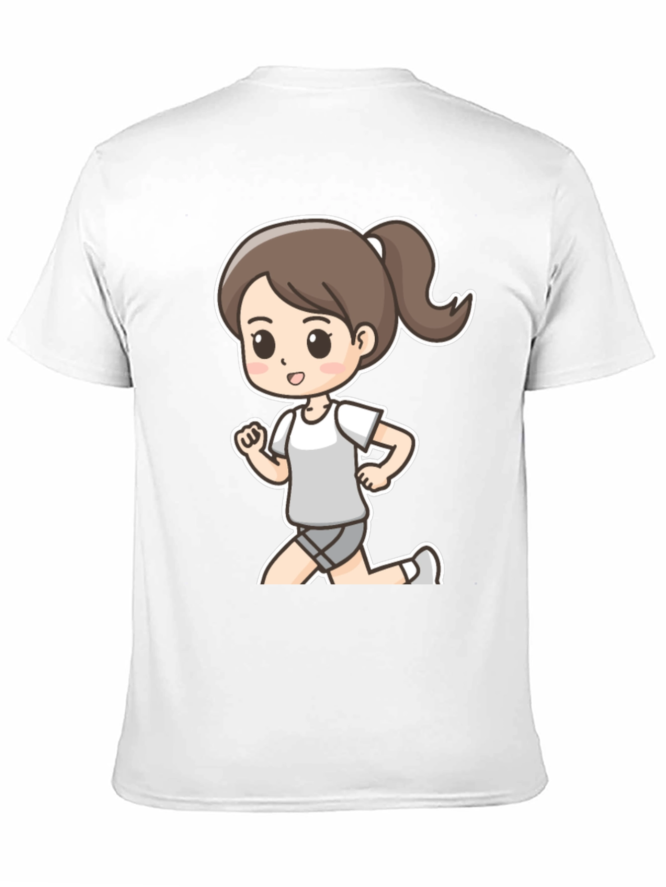 Black Cartoon Runner T-Shirt - Black Graphic Tee view 11