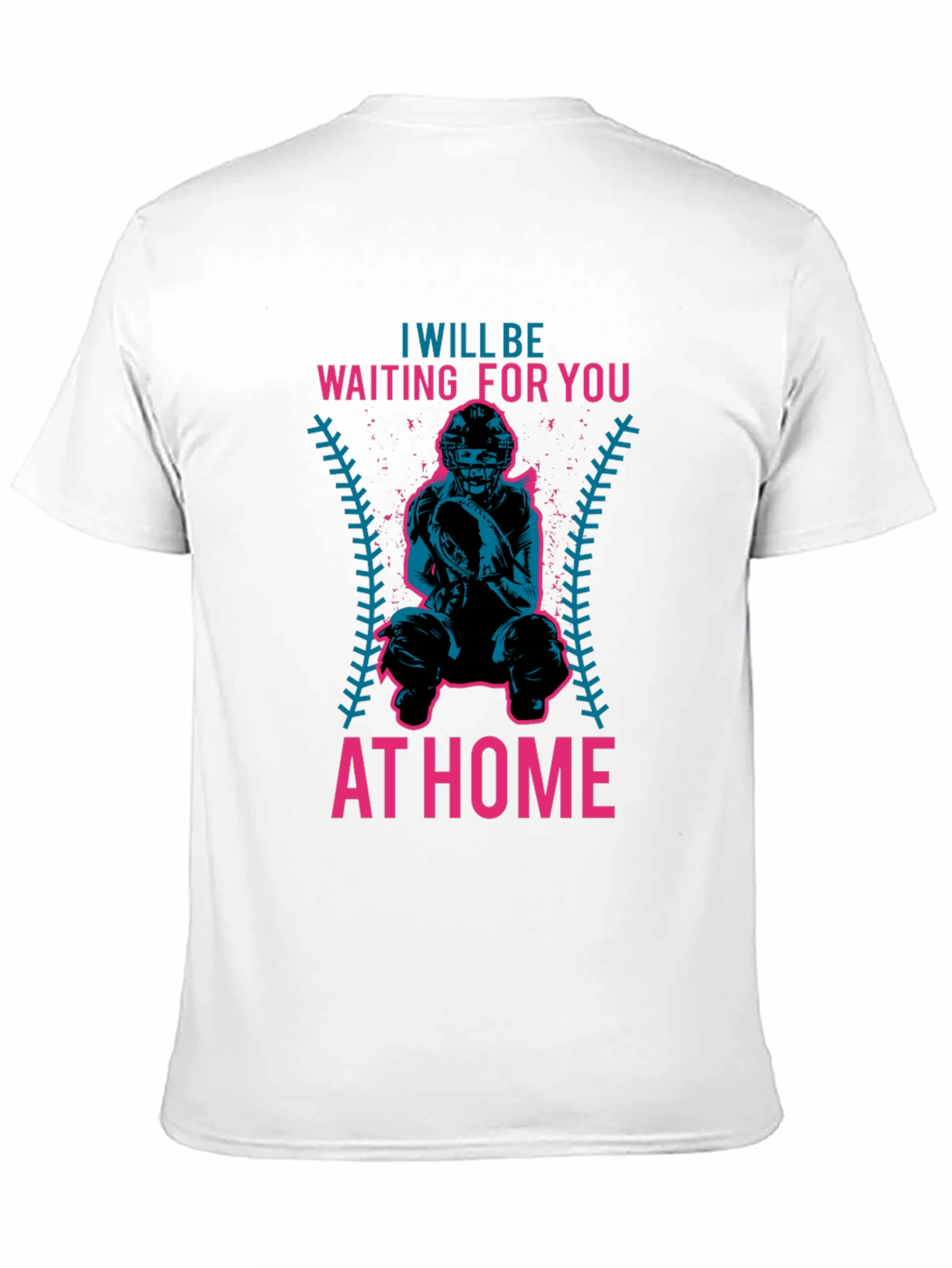Black Waiting For You At Home Baseball T-Shirt view 11