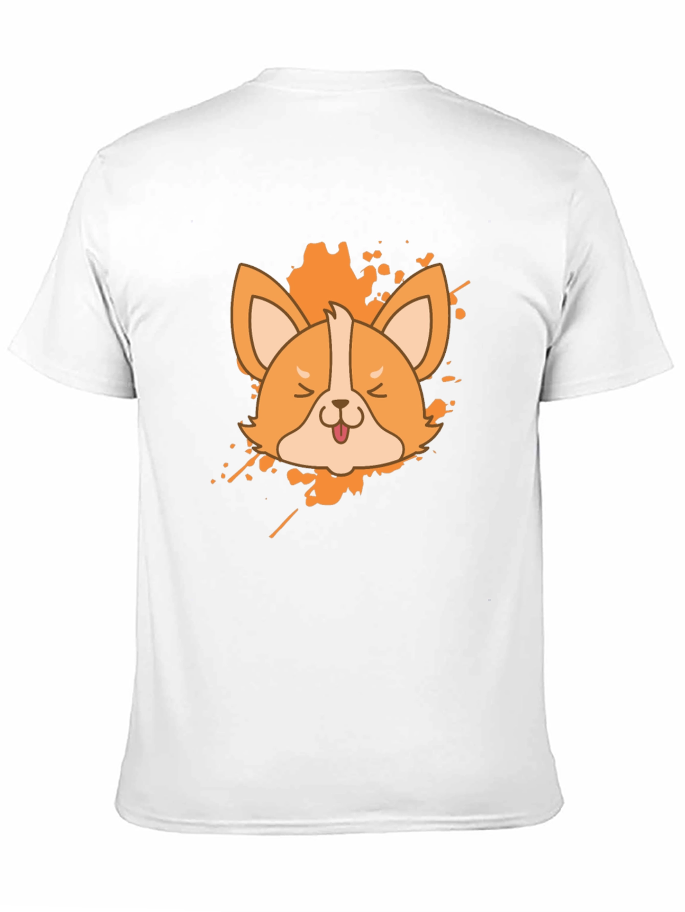 Black Corgi Splash Men's Graphic Tee - Black view 11