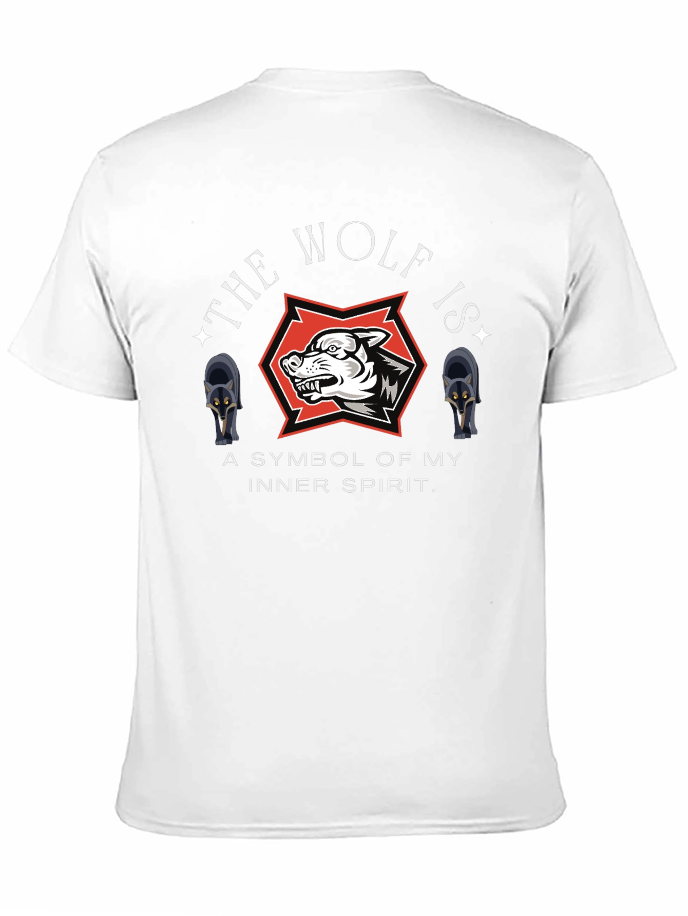 Black The Wolf Is My Inner Spirit Graphic T-Shirt view 11