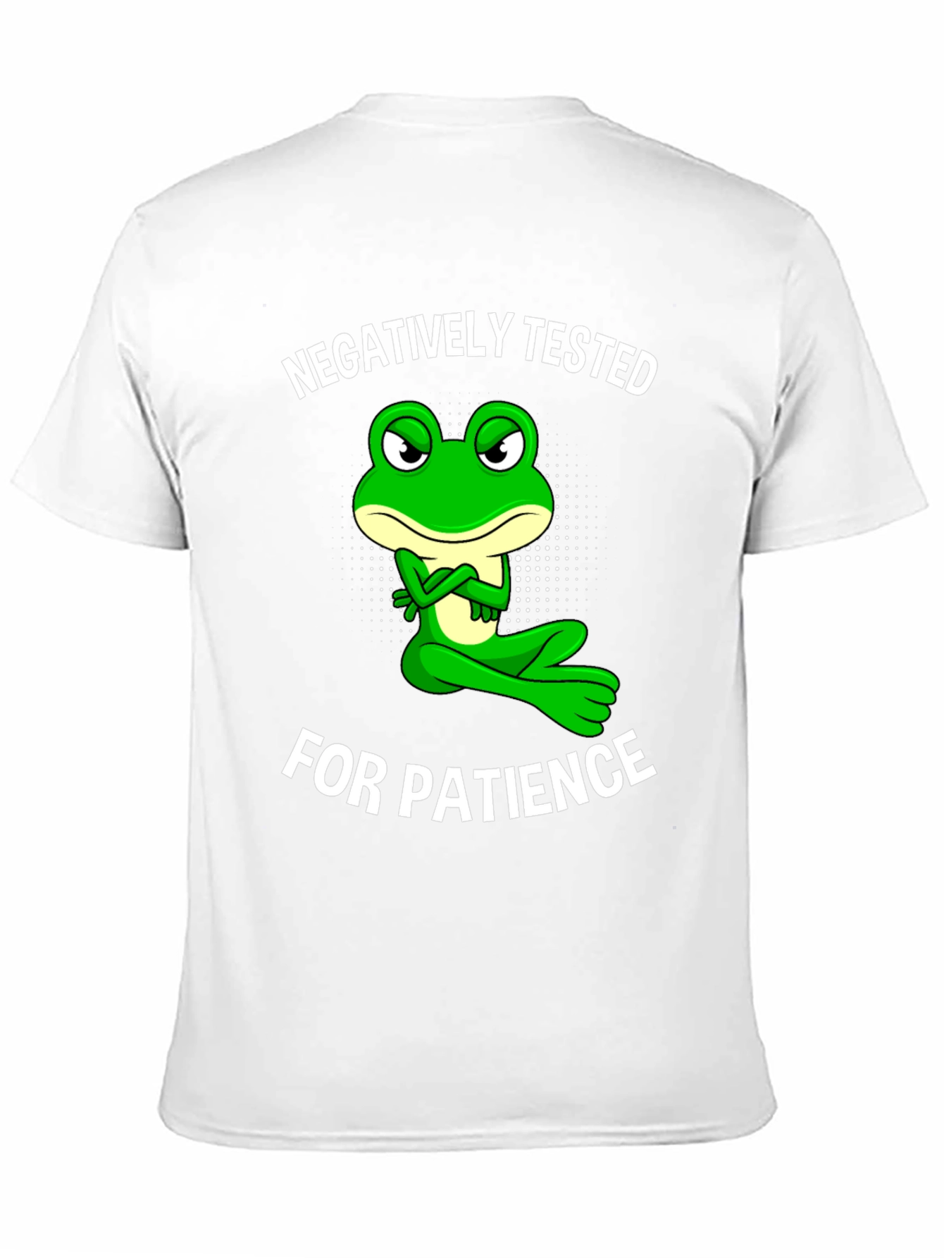 Black Negatively Tested for Patience Frog Graphic Tee view 11