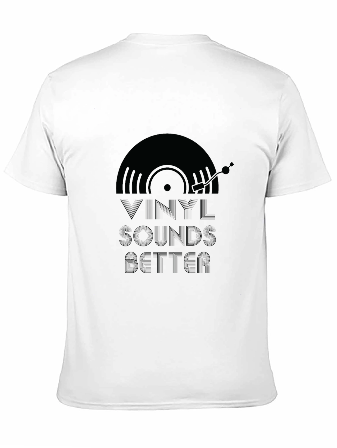 Black Vinyl Sounds Better Black Graphic Tee view 11