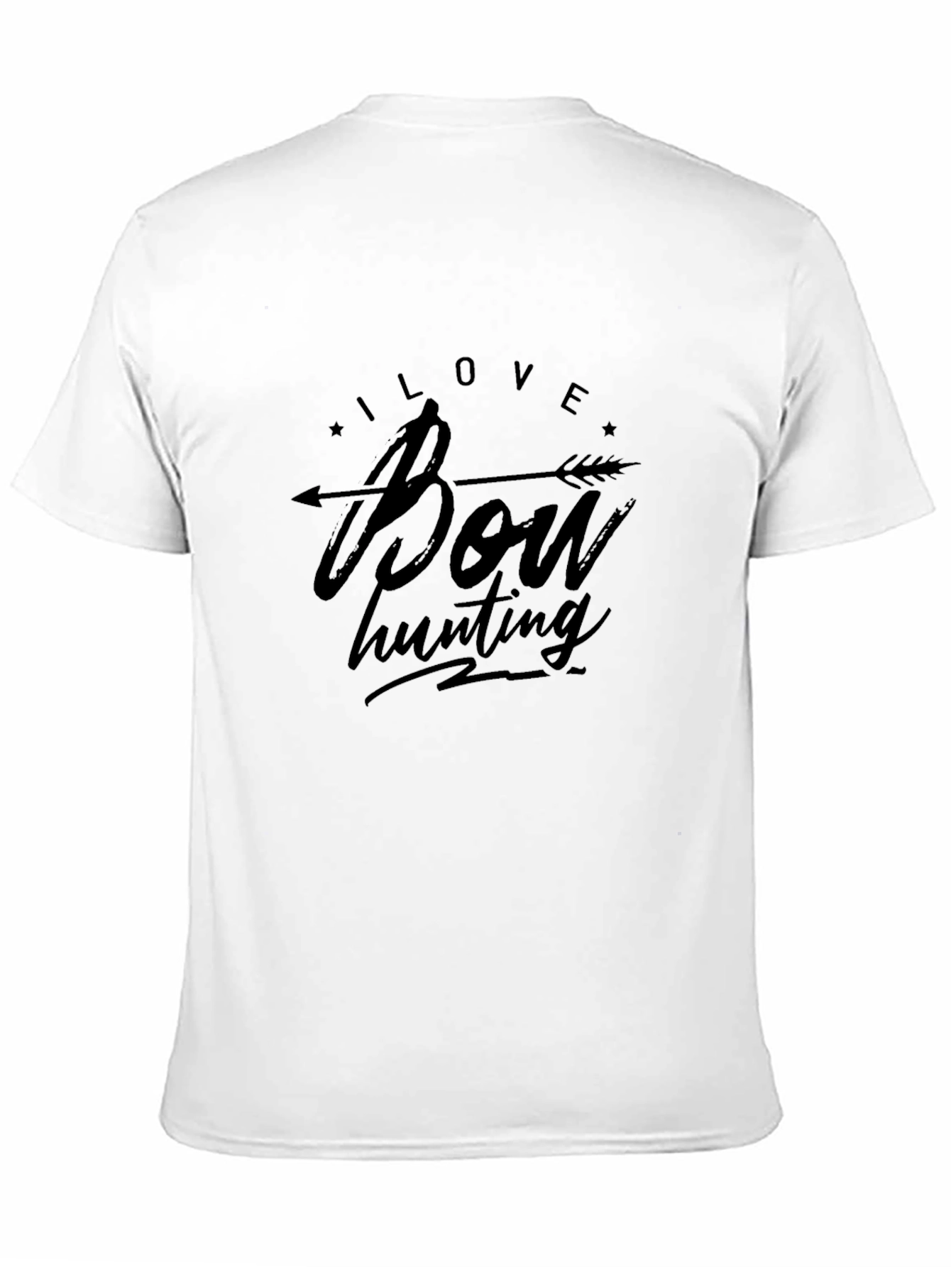 Black I Love Bow Hunting Black T-Shirt Arrow Design view 11