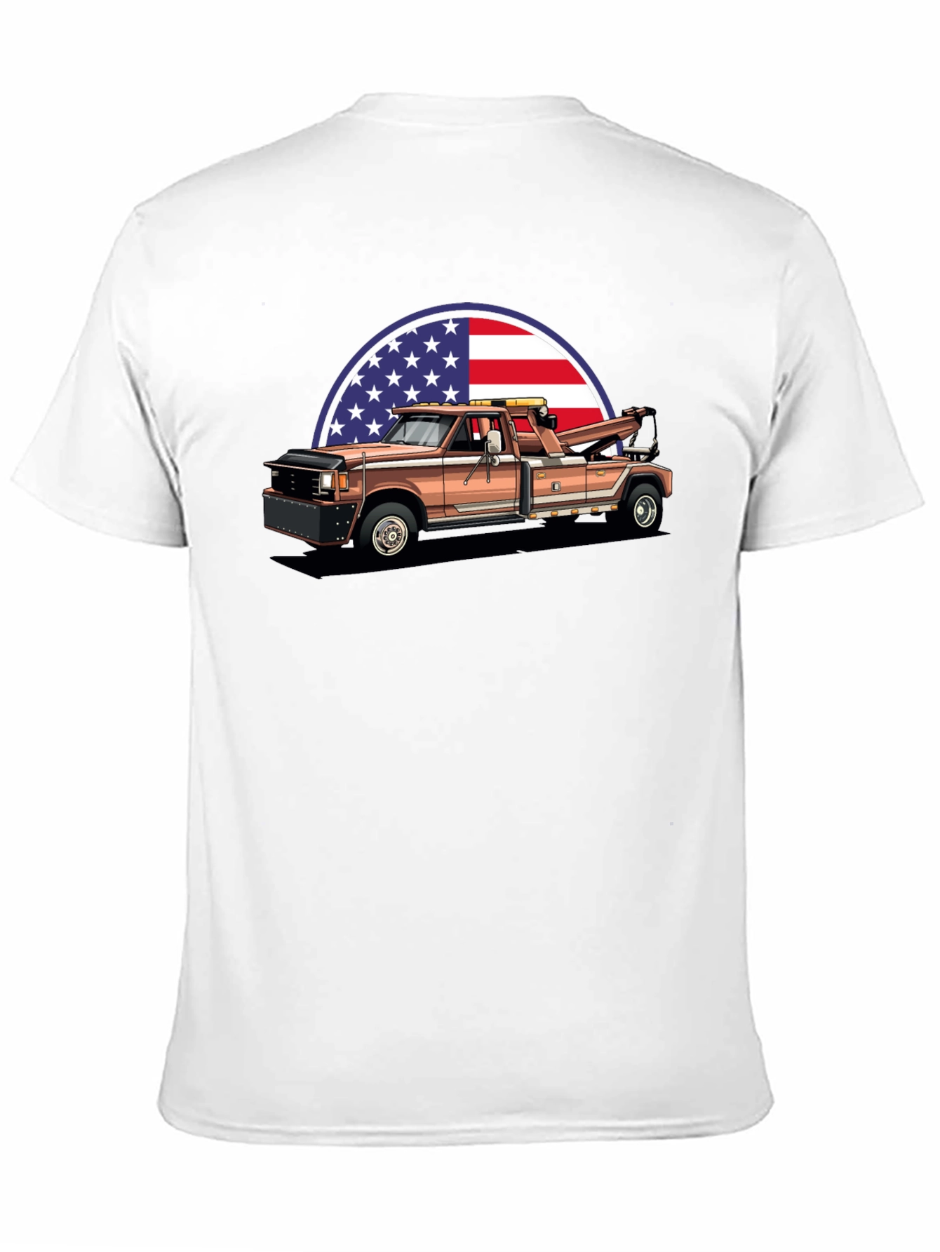 Black American Tow Truck Graphic Tee view 11