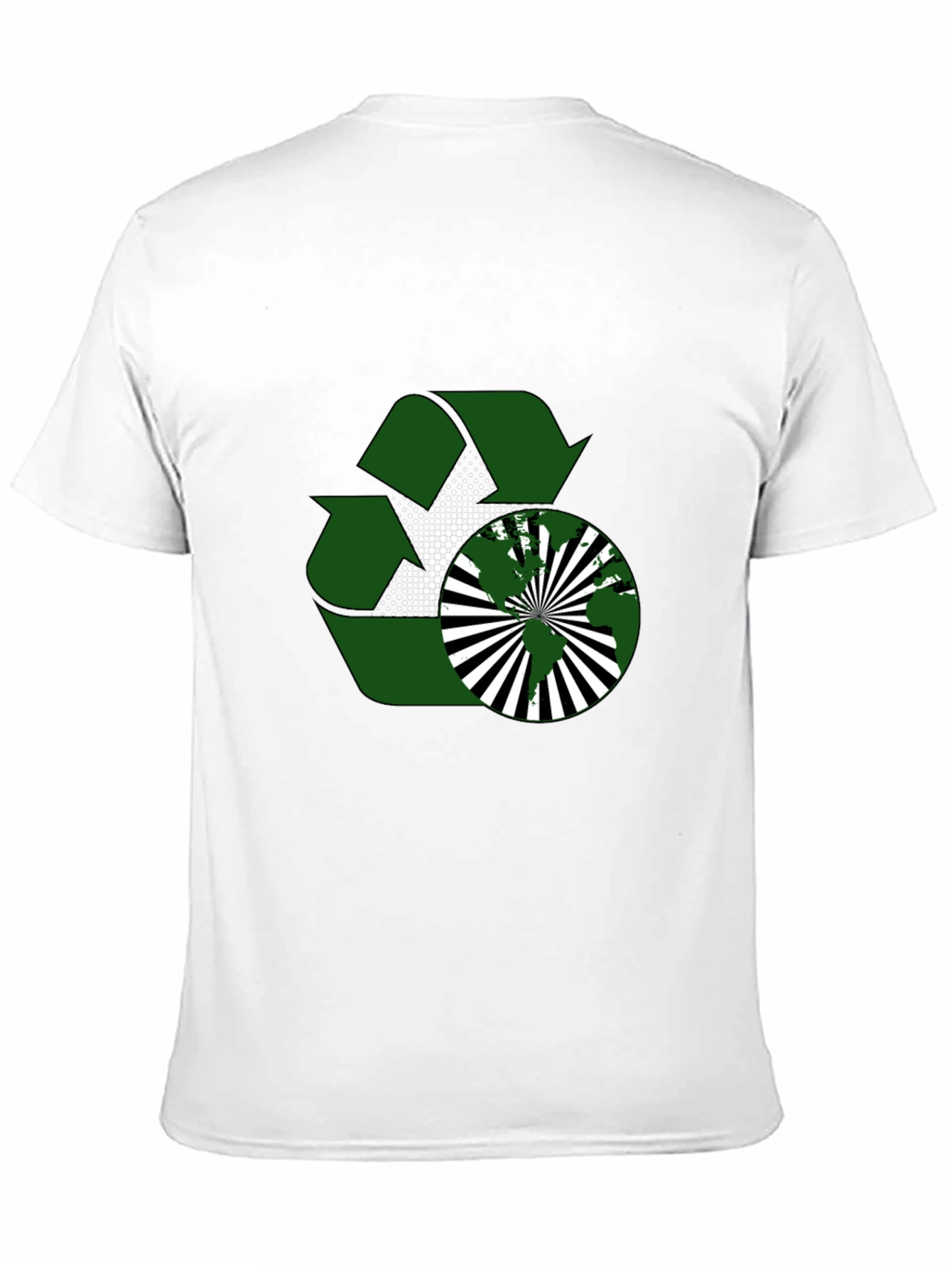 Black Eco-Friendly Recycle Design T-Shirt view 11