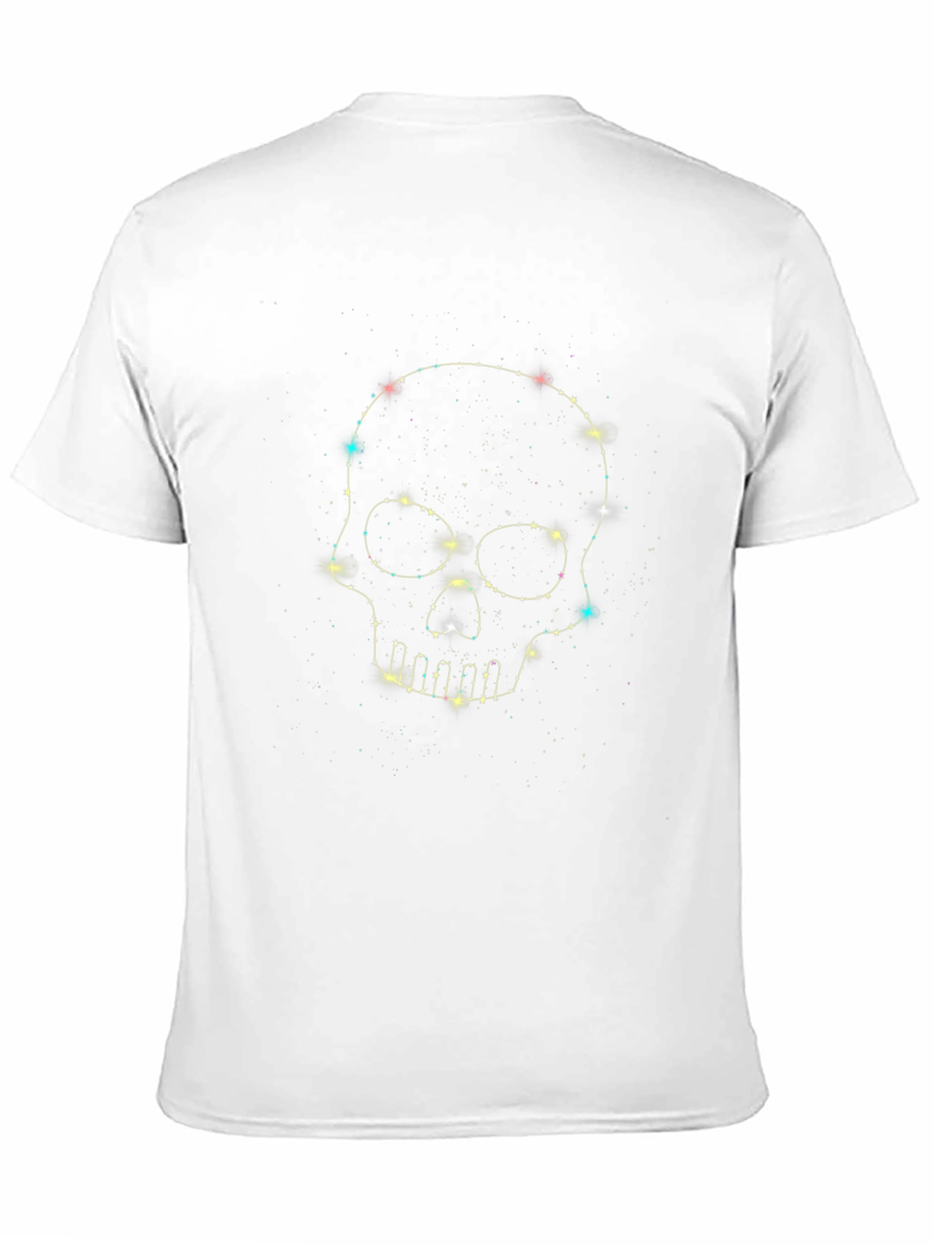 Black Starry Skull Graphic Tee - Men's Black T-Shirt view 11