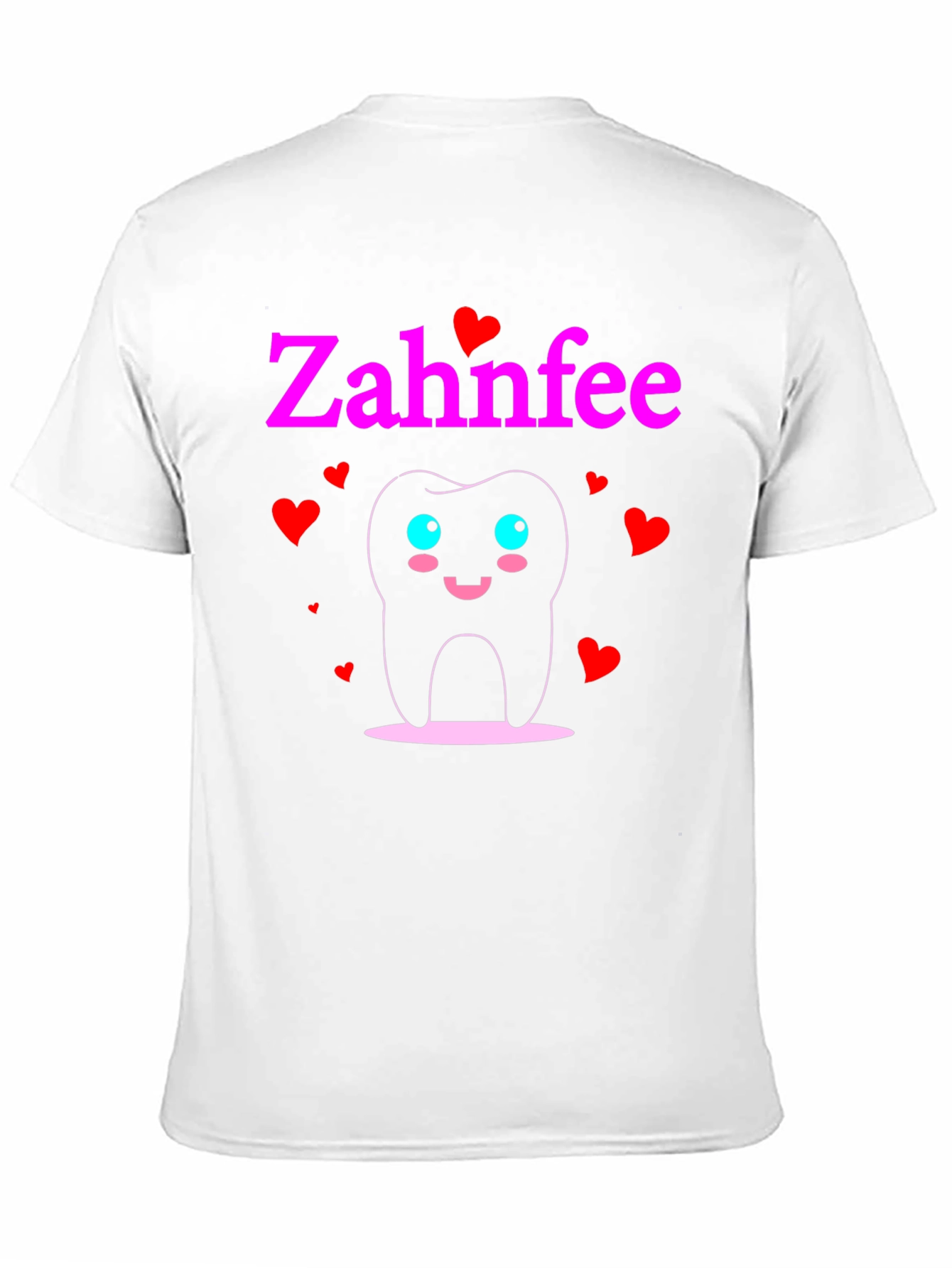 Black Zahnfee Cartoon Tooth T-Shirt - Dental Fairy Tee view 11
