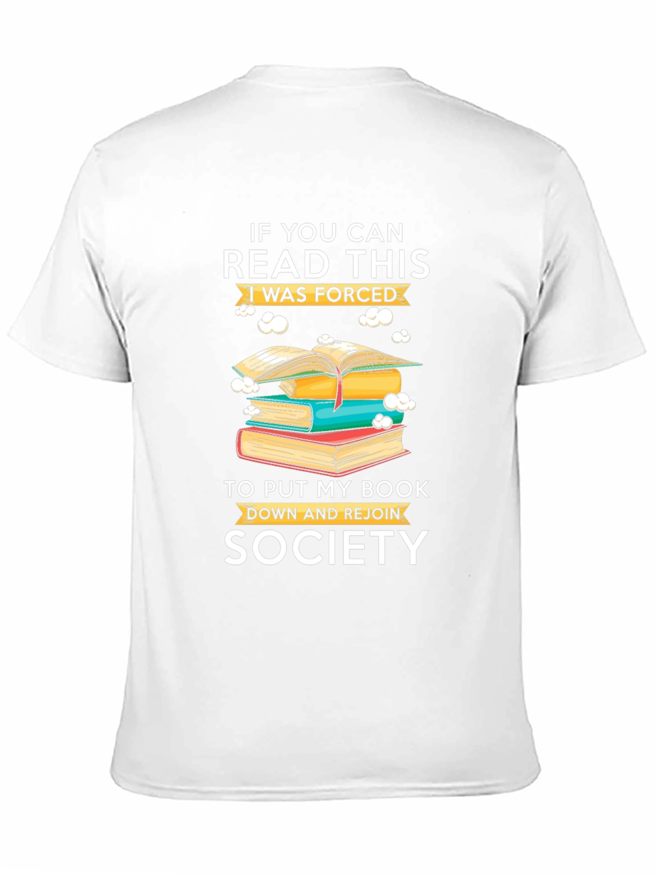 Black Funny Reading Lover T-Shirt - Forced To Rejoin Society view 11