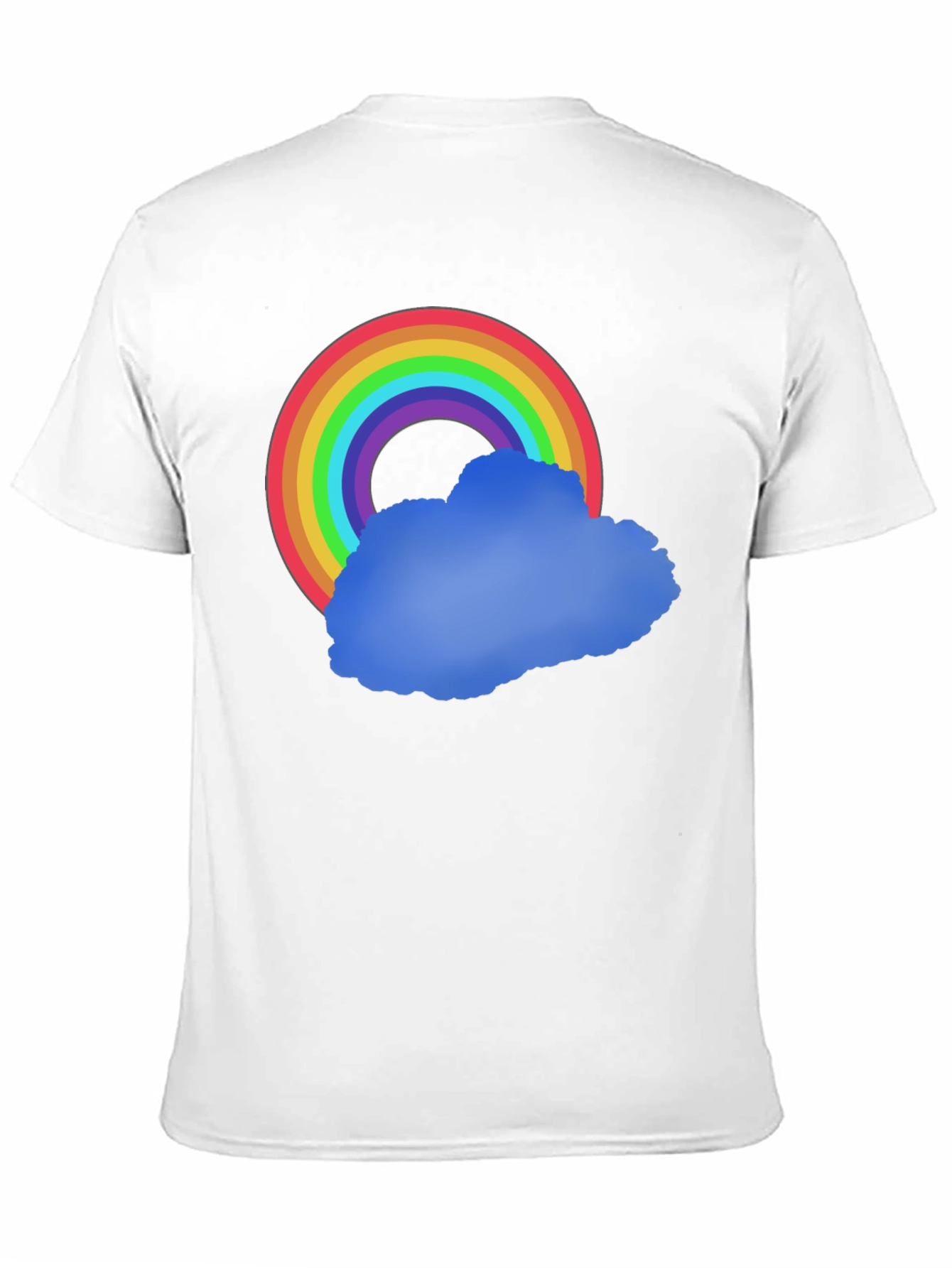 Black Rainbow Cloud Graphic Tee - Black Cotton Comfort view 11