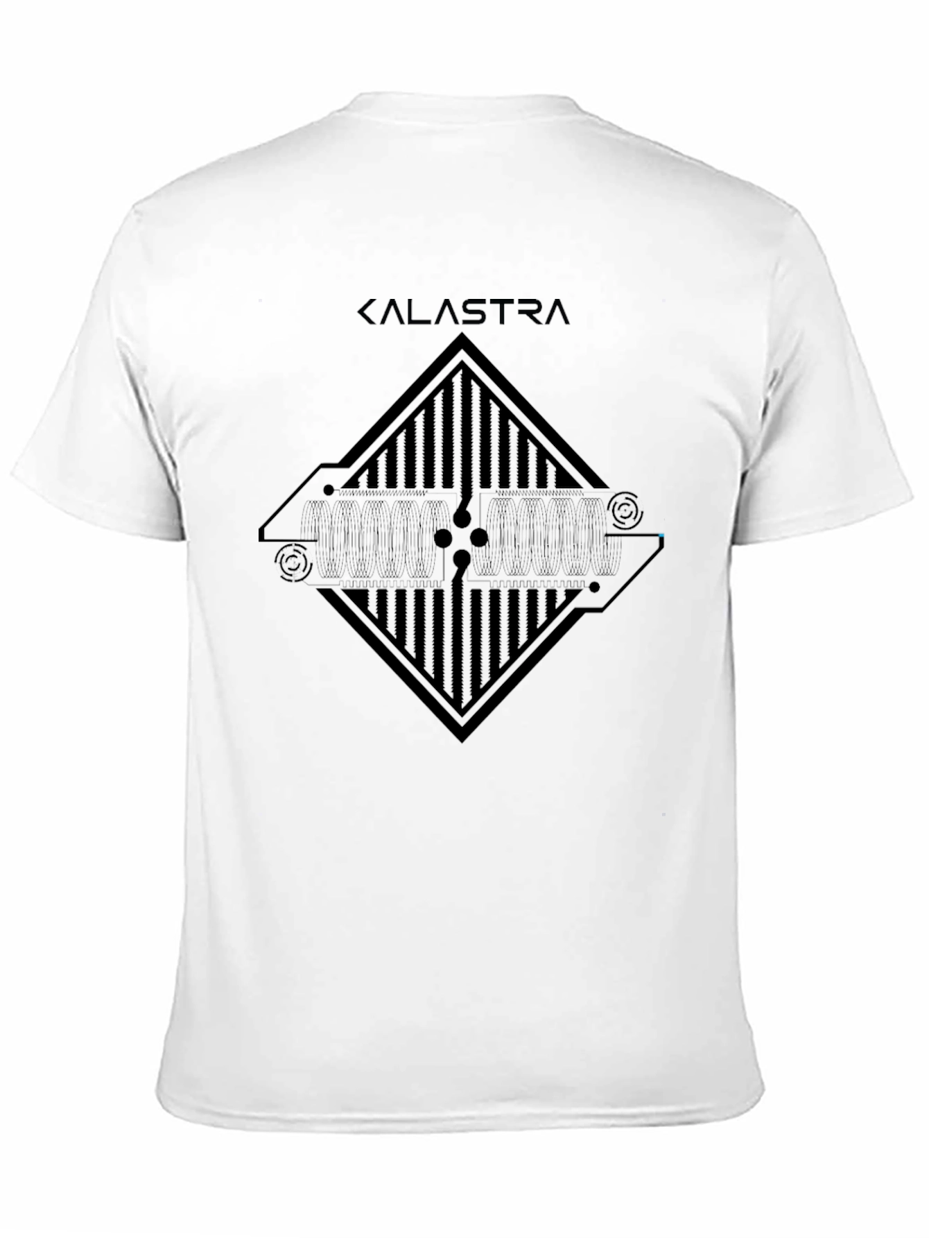Black Kalastra Black Graphic Tee - Circuit Design T-Shirt view 11