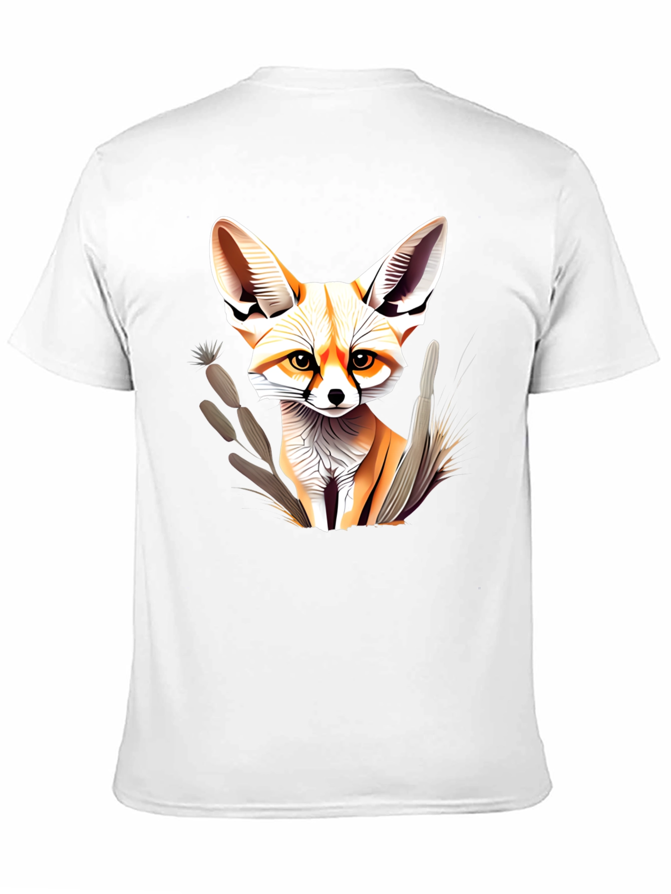 Black Fennec Fox Graphic T-Shirt - Unisex Black Tee view 11