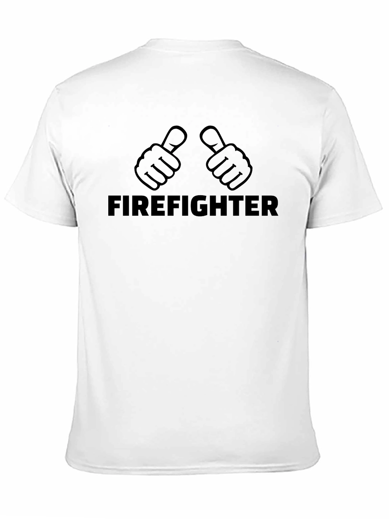 Black Firefighter Thumbs Up Graphic T-Shirt - Black view 11