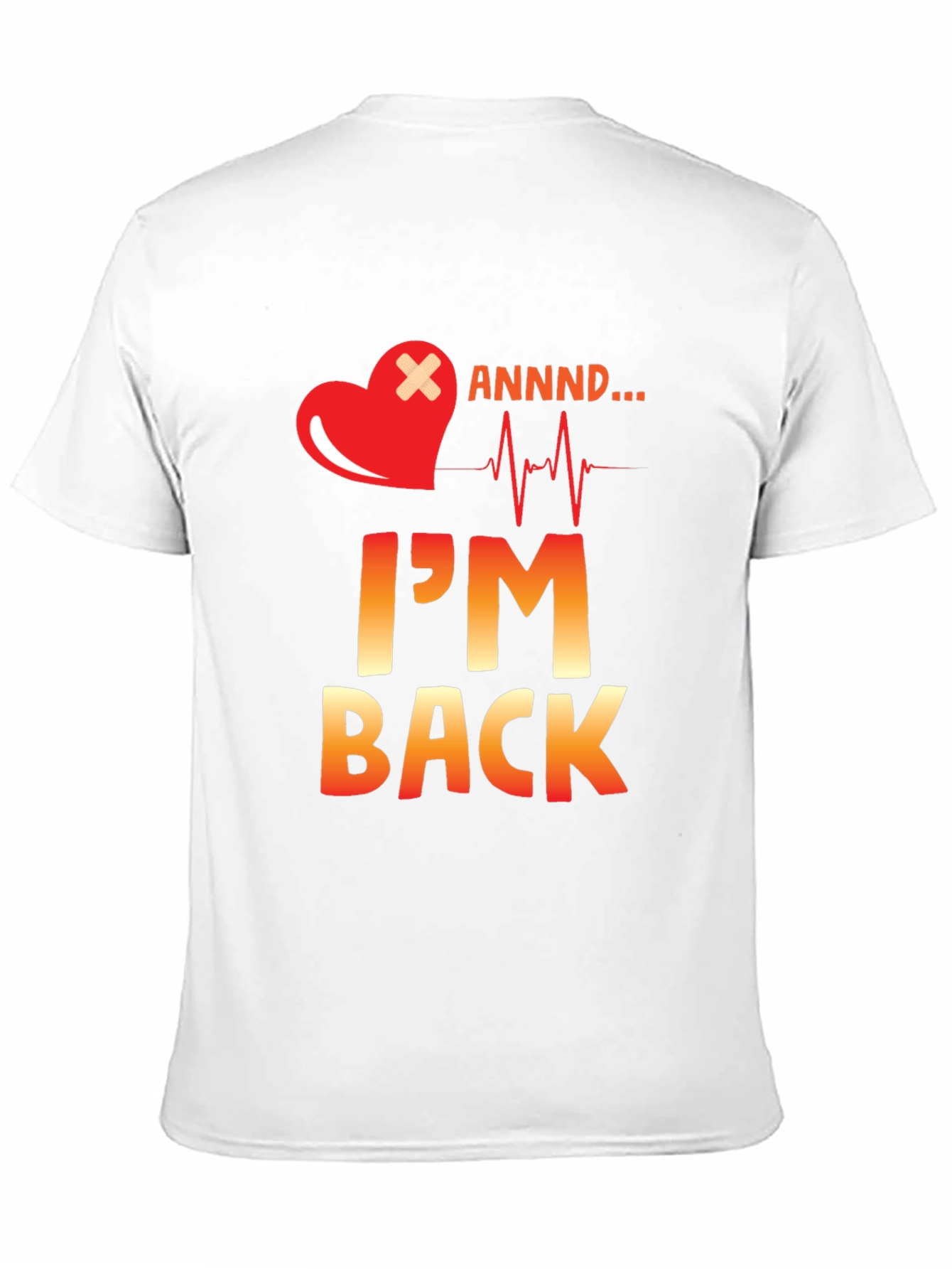 Black I'm Back Heartbeat Graphic Tee view 11