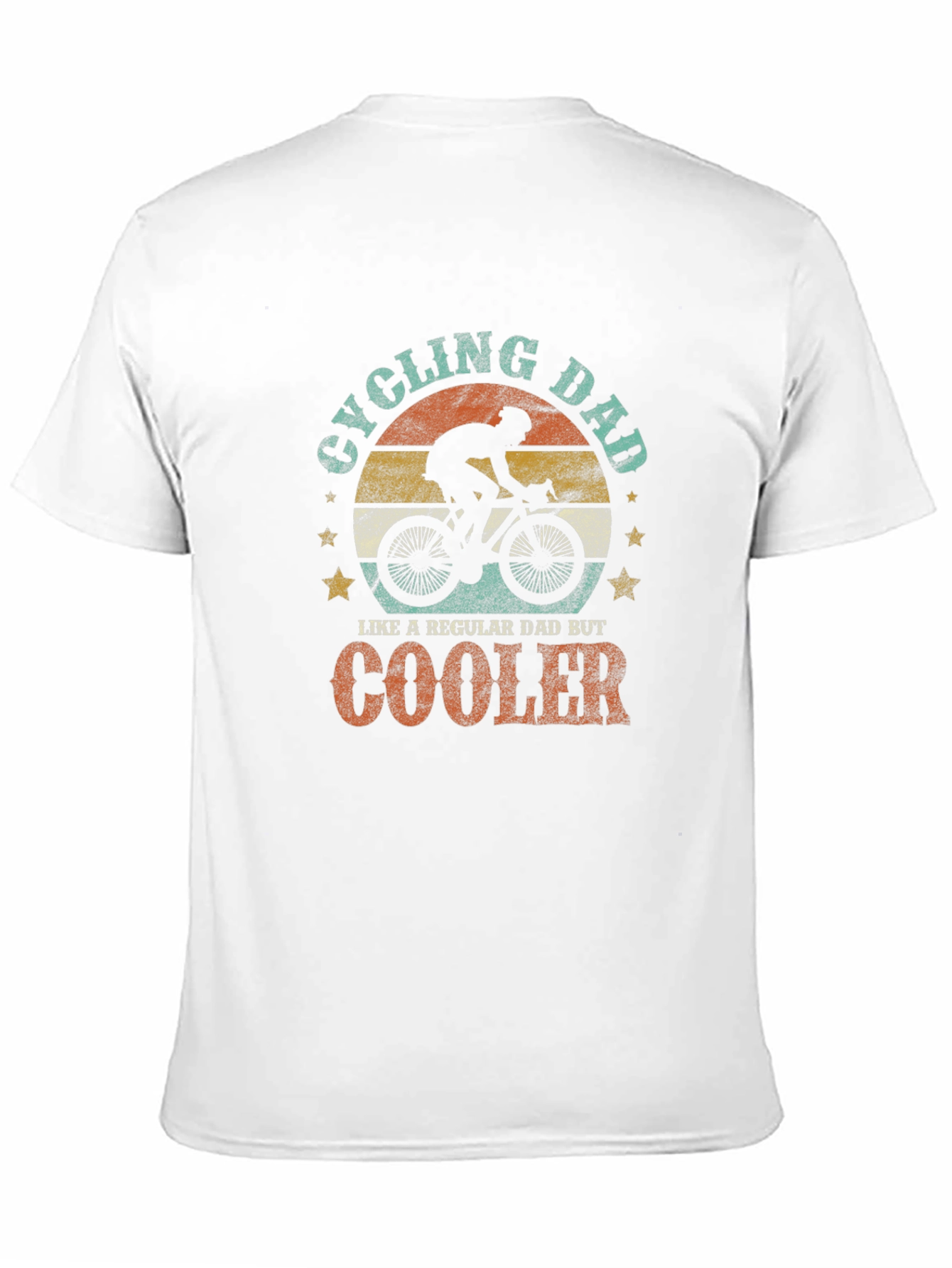 Black Cycling Dad T-Shirt - Retro Design, Cool Father's Day Gift view 11
