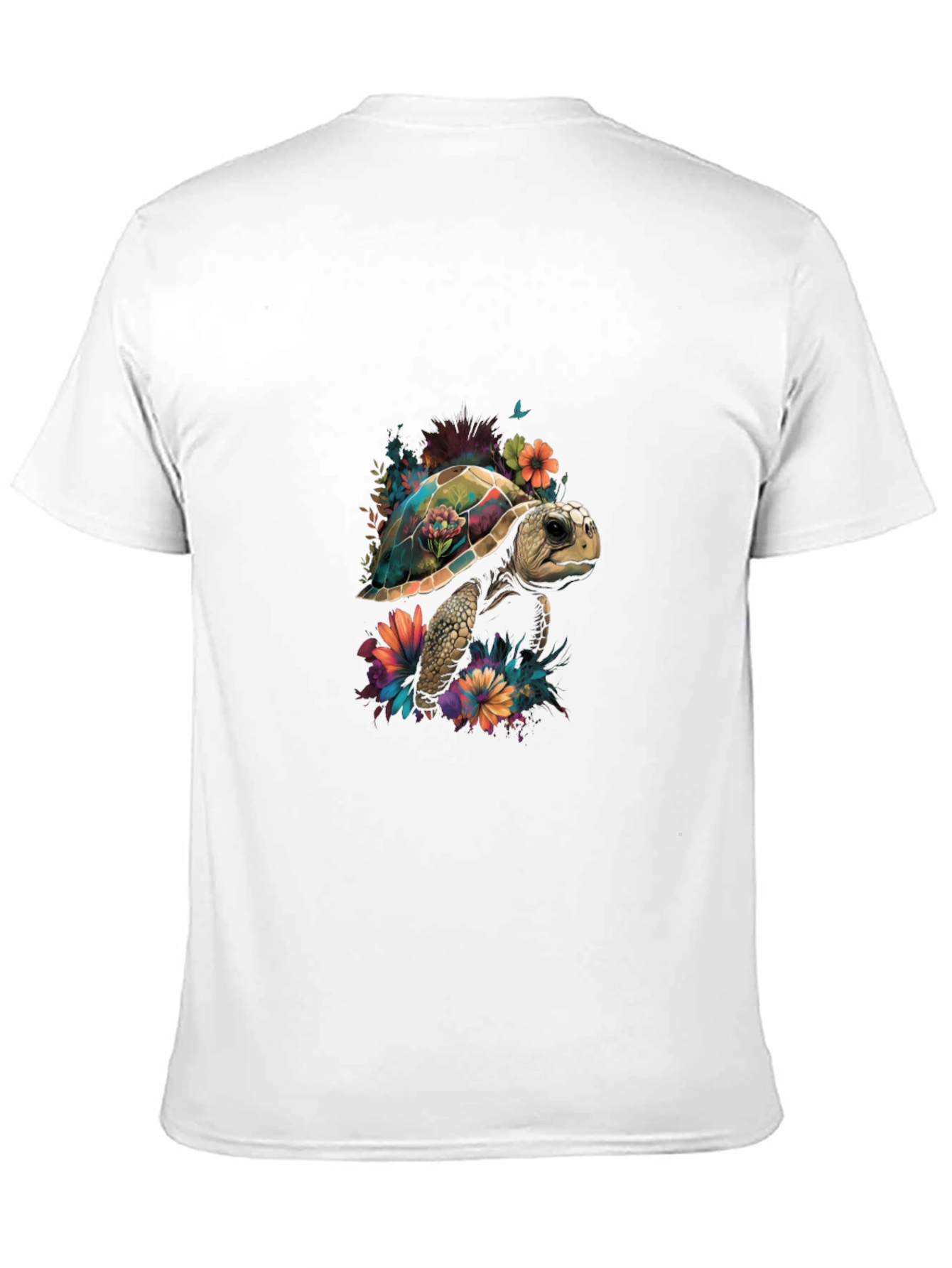 Black Floral Turtle Graphic Tee view 11