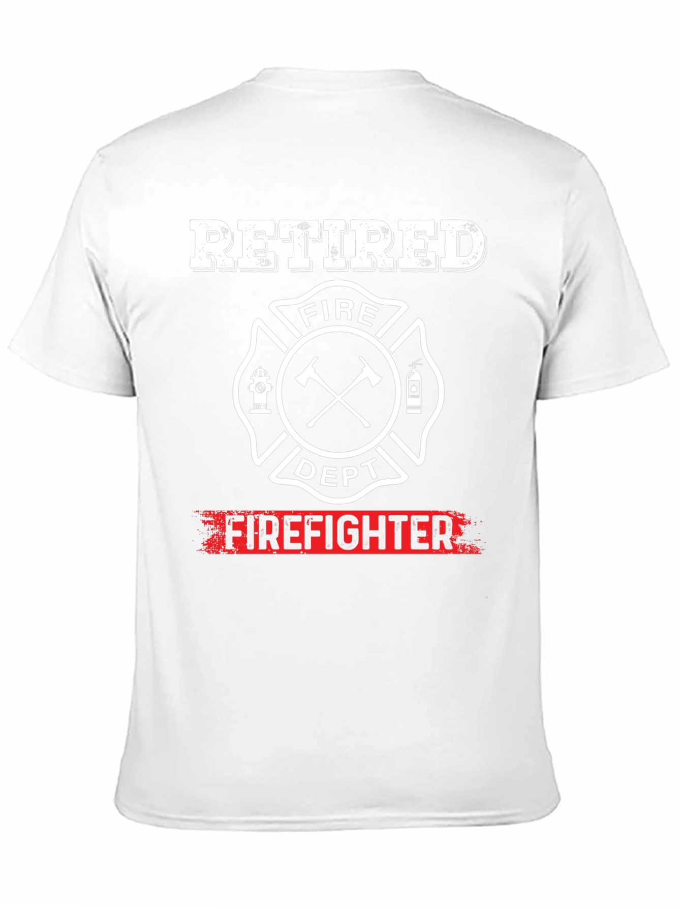 Black Retired Firefighter T-Shirt view 11