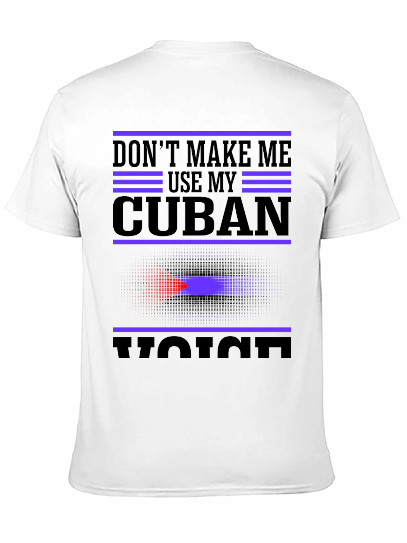 Black Cuban Voice Graphic T-Shirt - Novelty Tee view 11