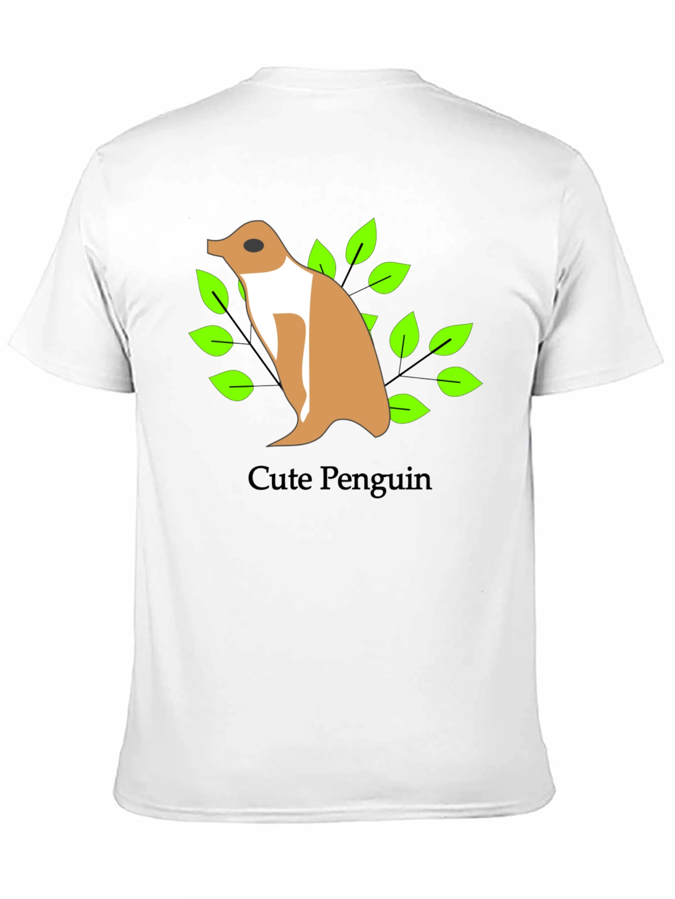Black Cute Penguin Graphic Black T-Shirt view 11