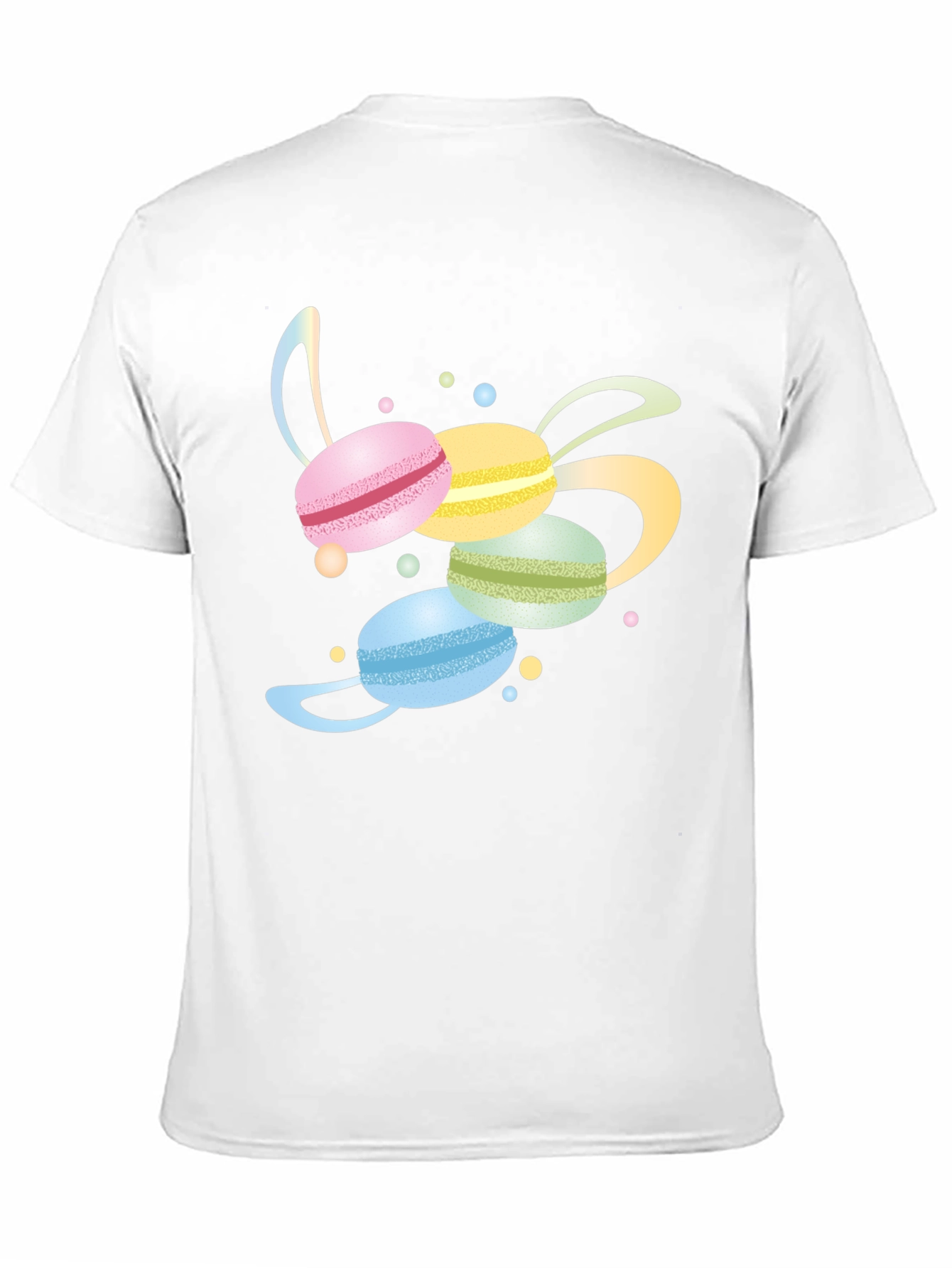 Black Macaron T-Shirt - Sweet Treat Design view 11