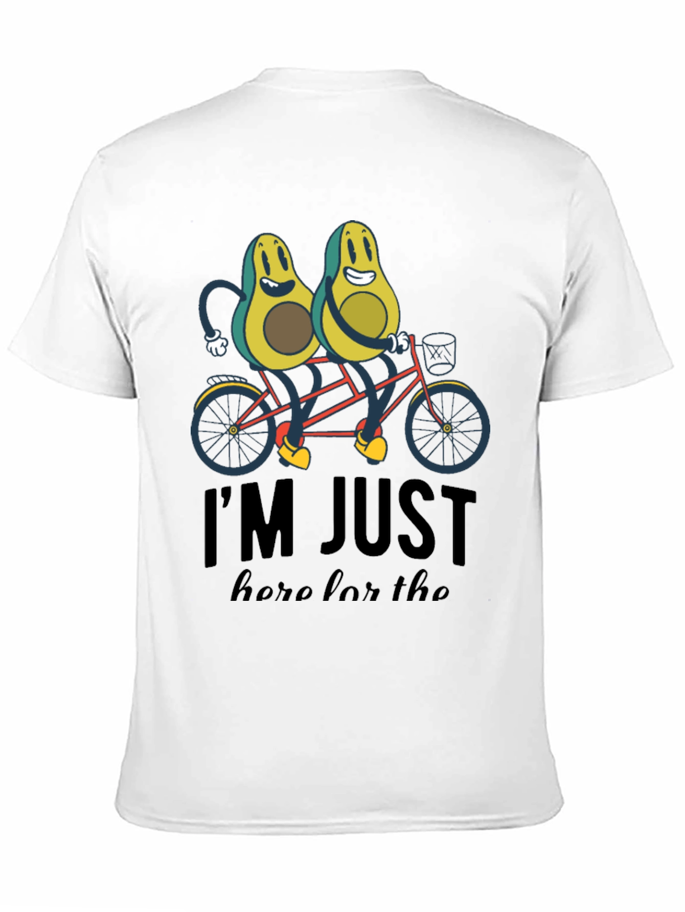 Black Avocado Tandem Bicycle T-Shirt view 11